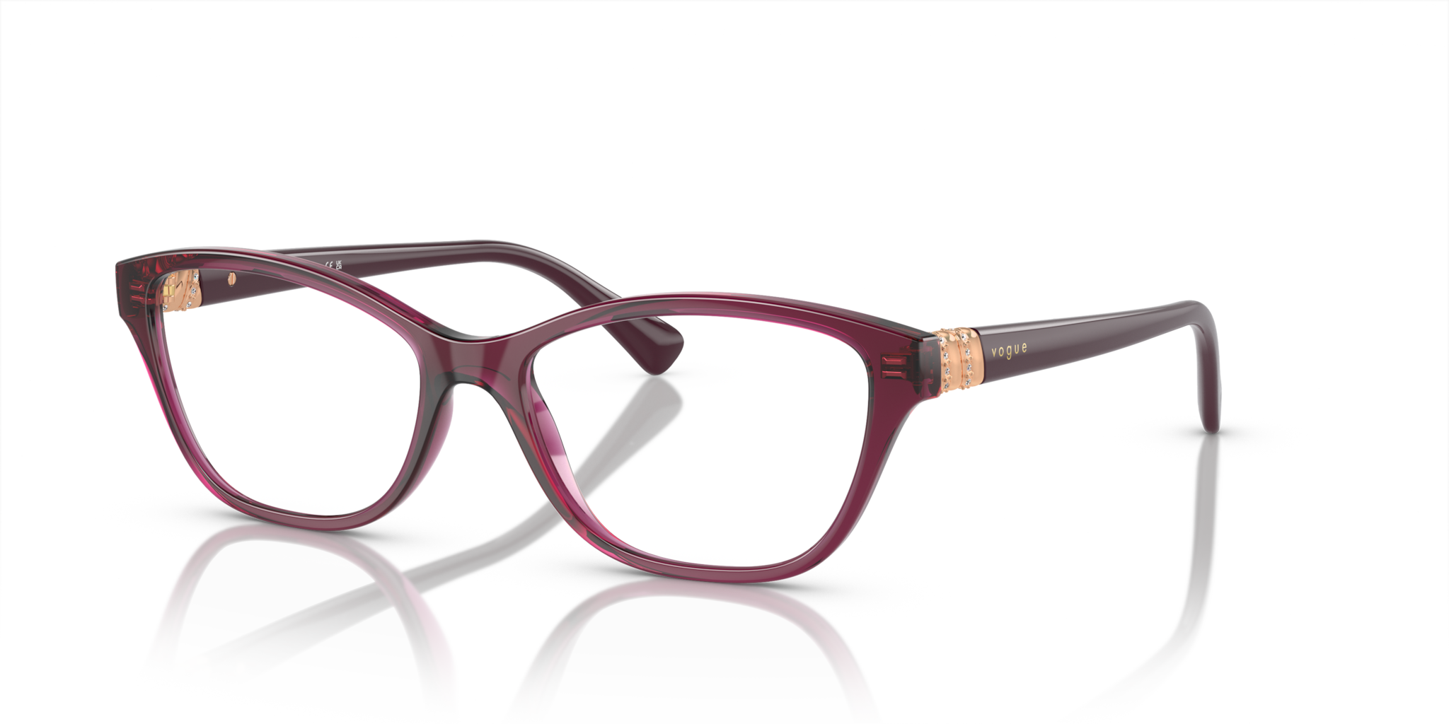 Vogue Eyewear 0VO5516B: Occhiali da Vista Donna Transparent Cherry