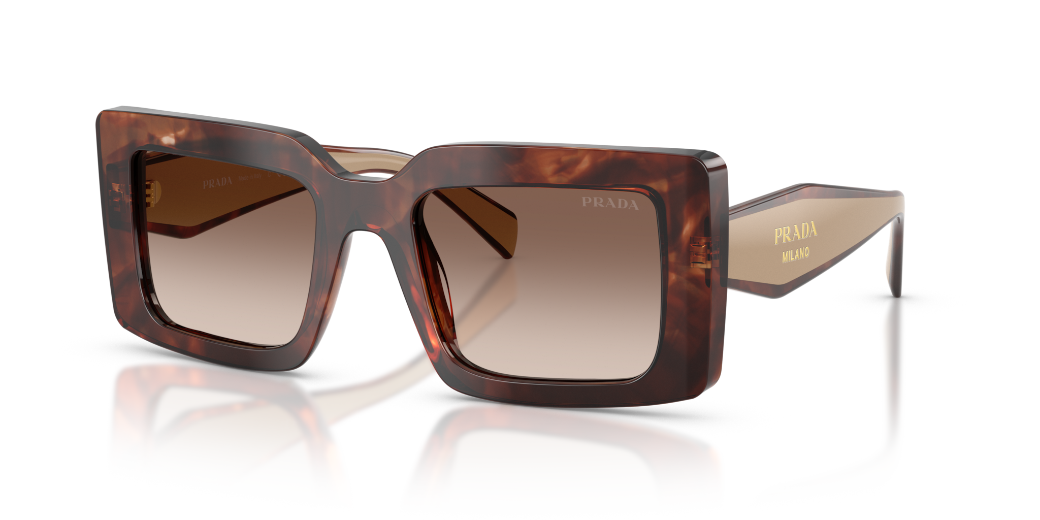 Occhiali da Sole Prada Donna 0PR D01S Caramel Tortoise | Stile Iconico