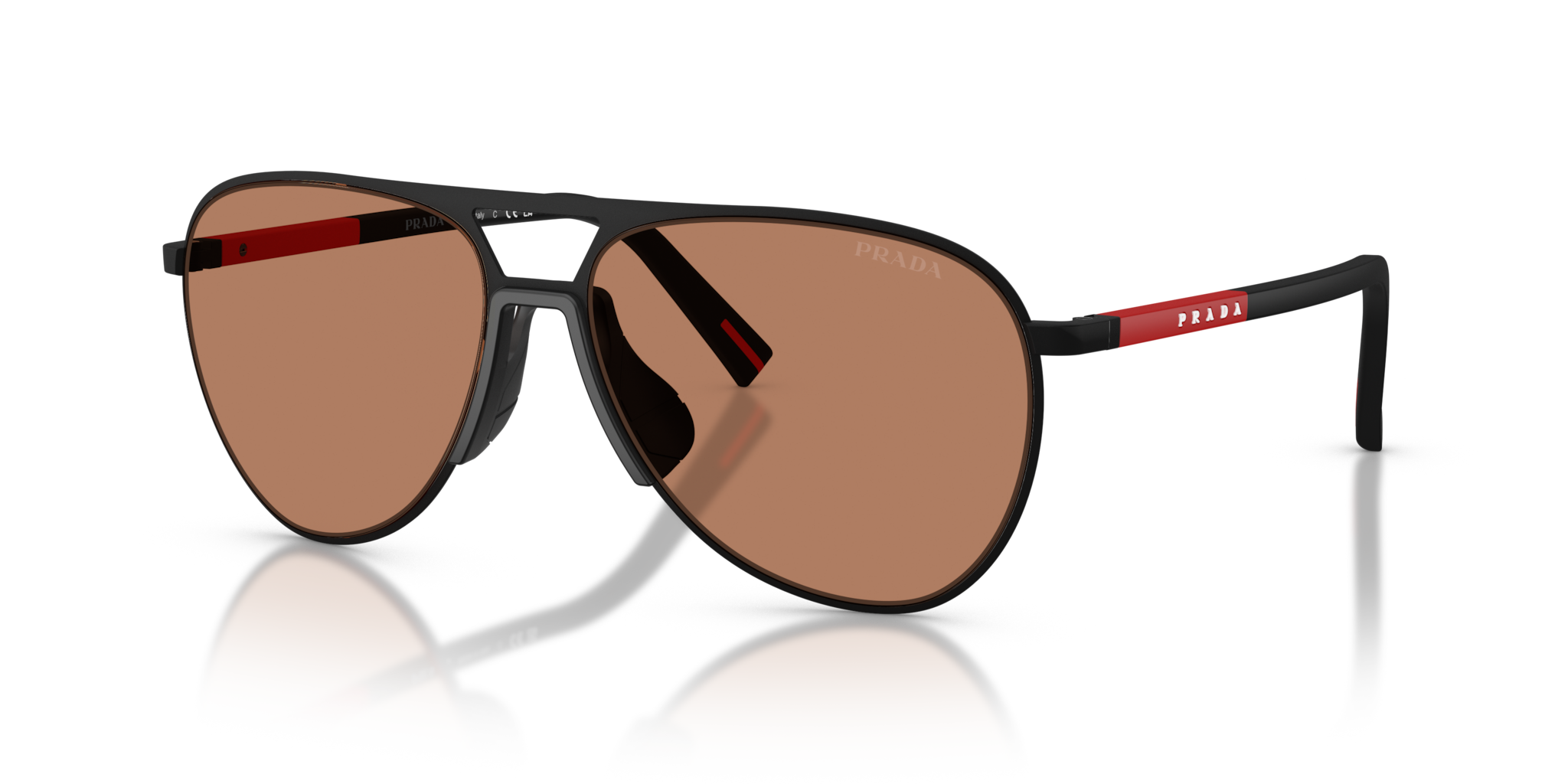 Occhiali da sole uomo Prada Linea Rossa 0PS 53ZS Neri Rubbered