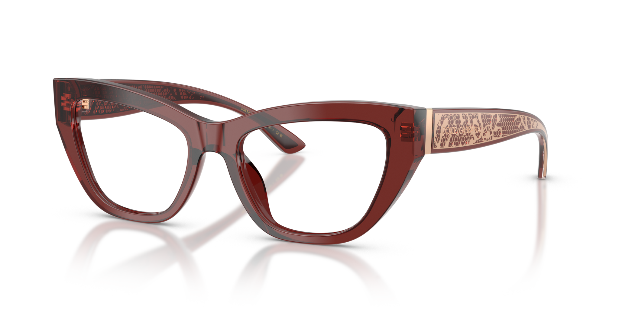 Occhiali da Vista Dolce&Gabbana 0DG3412 Donna - Bordeaux Trasparente
