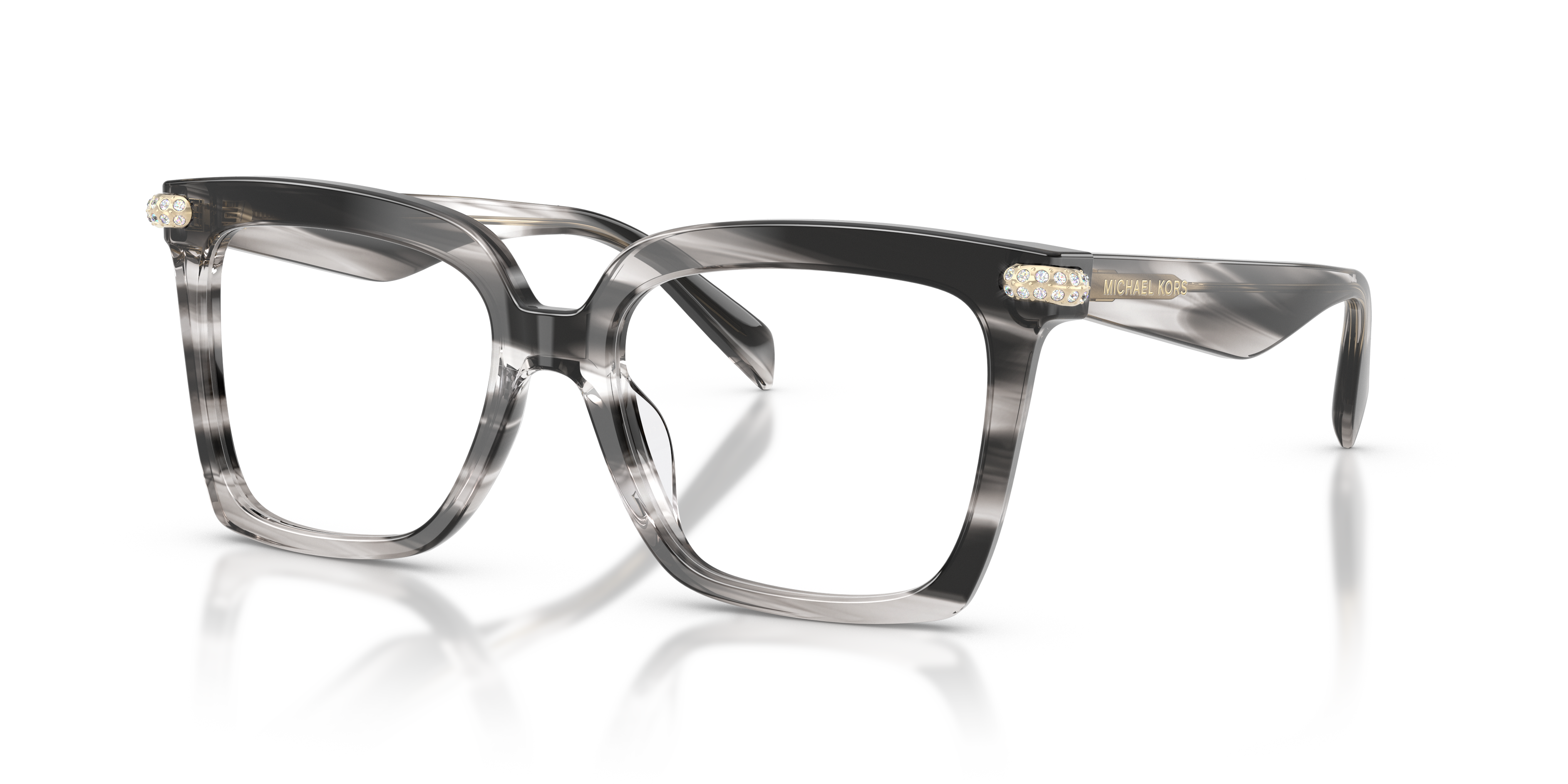 Occhiali da vista Michael Kors Exumas Black Horn Donna - Stile Unico
