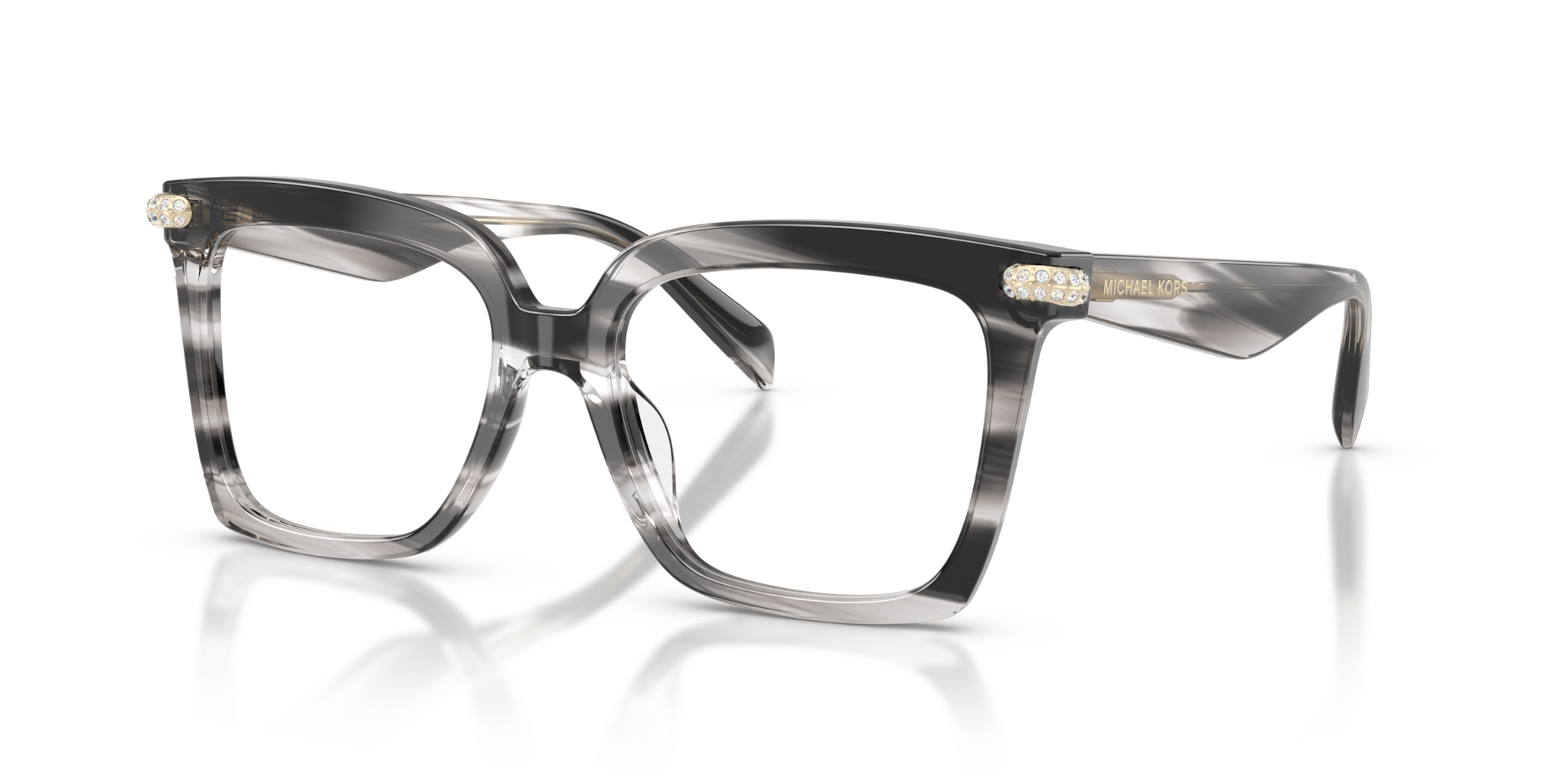 Occhiali da vista Michael Kors Exumas Black Horn Donna - Stile Unico