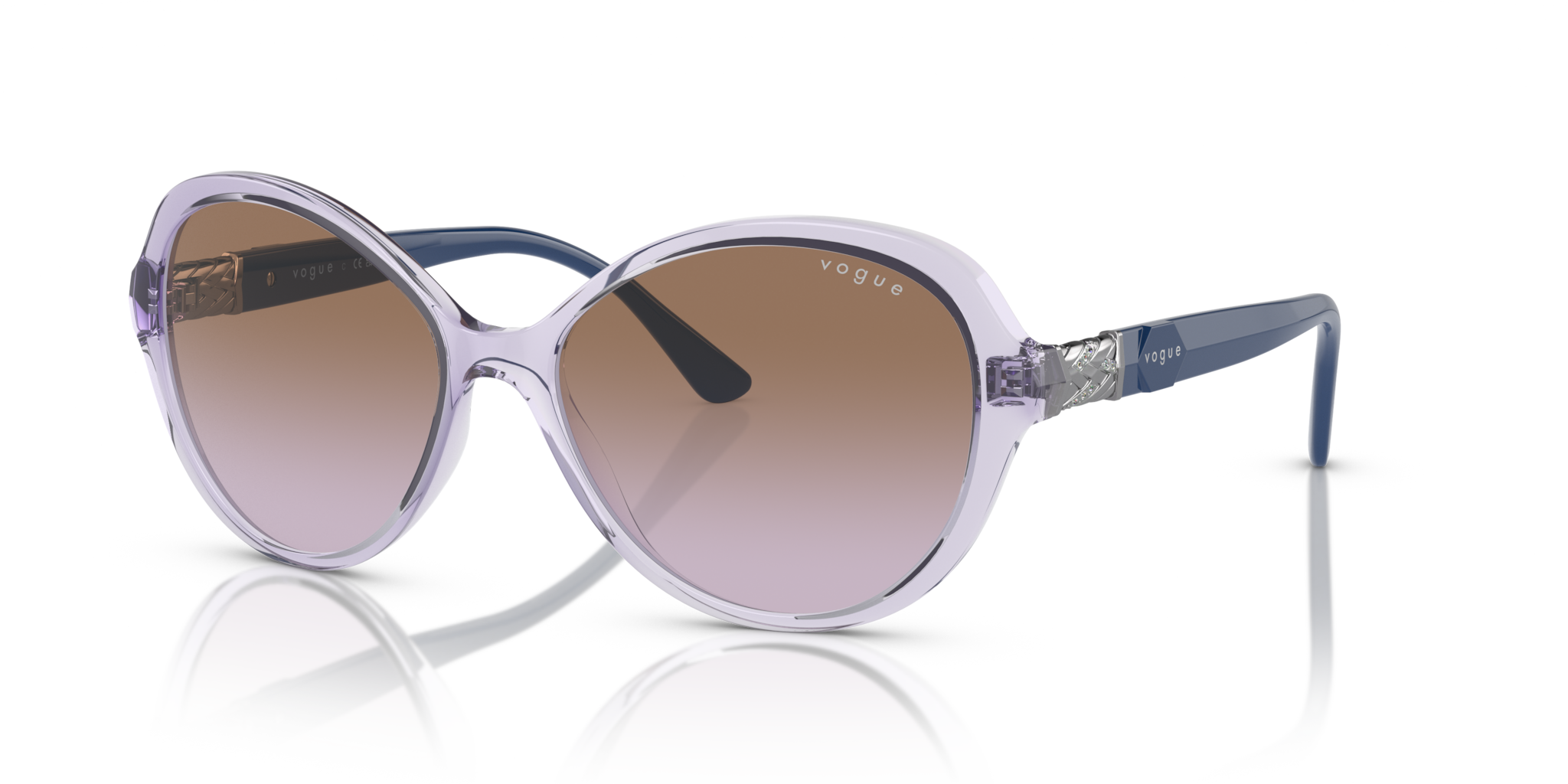 Vogue 0VO5475SB Occhiali da Sole Donna Transparent Violet Originali
