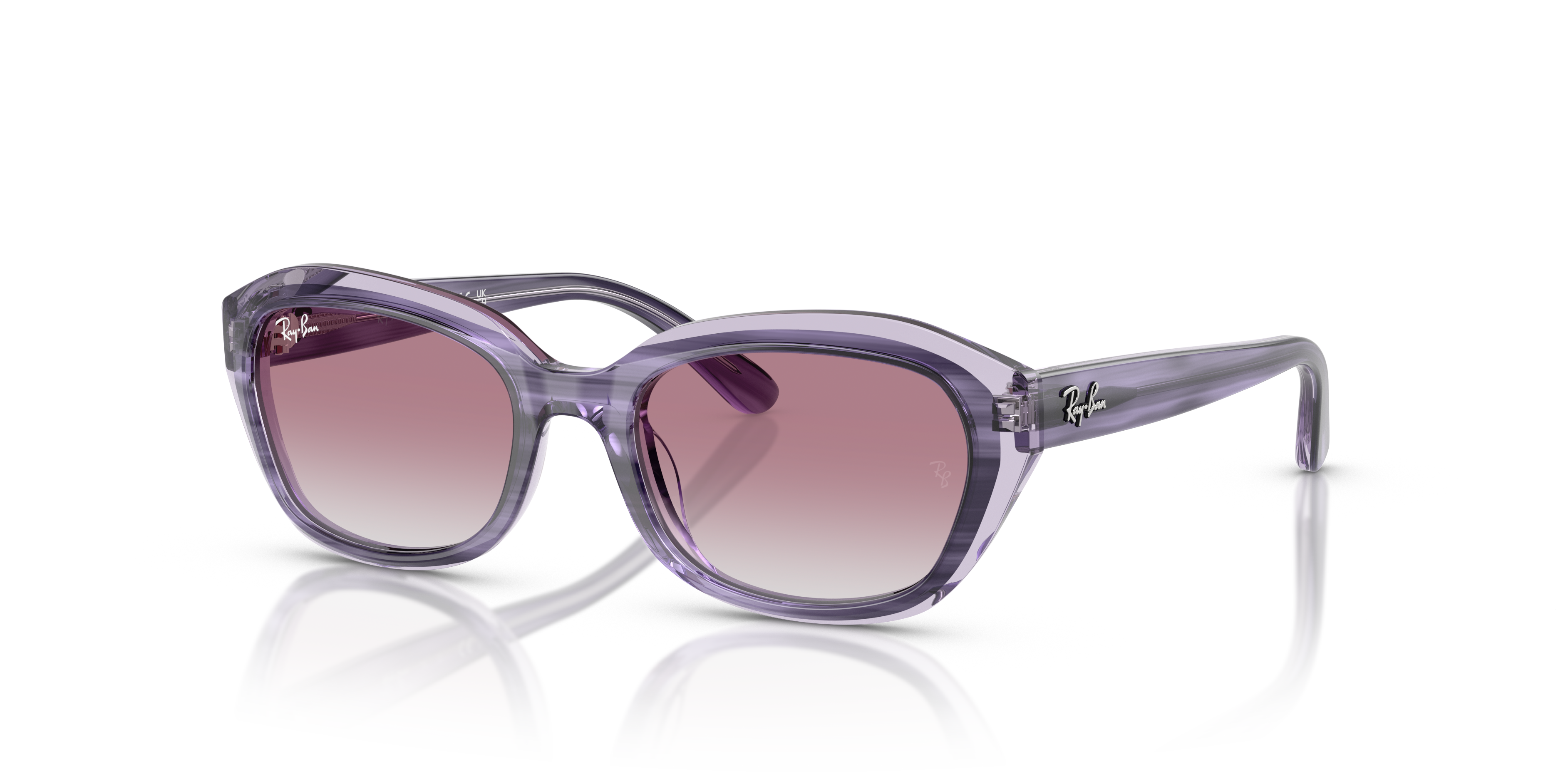 Occhiali da Sole Ray-Ban RB9081S Donna Striped Violet Originali
