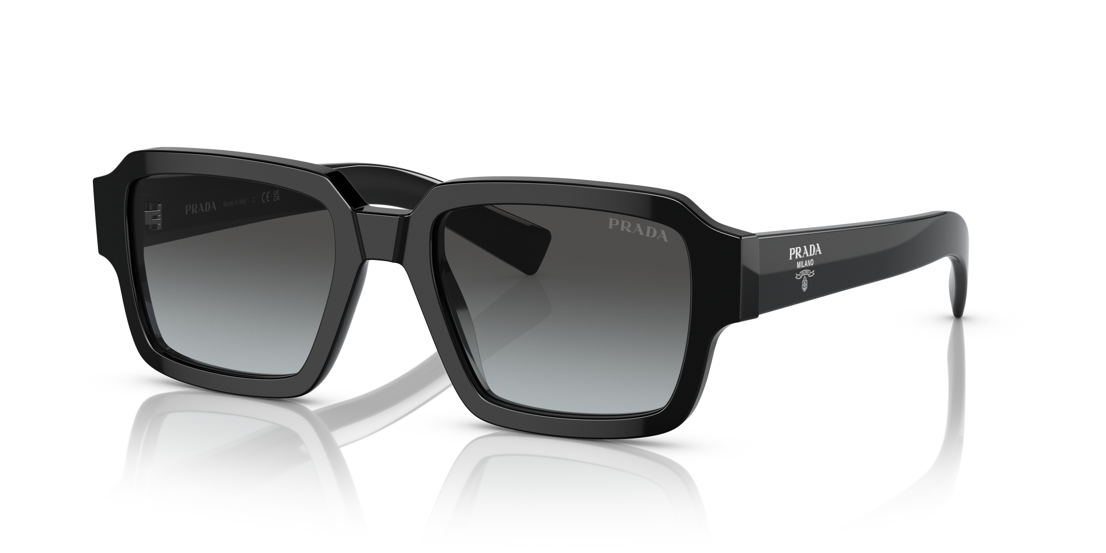 Occhiali da Sole Prada PR 02ZS Uomo Neri | Stile Iconico e Protezione