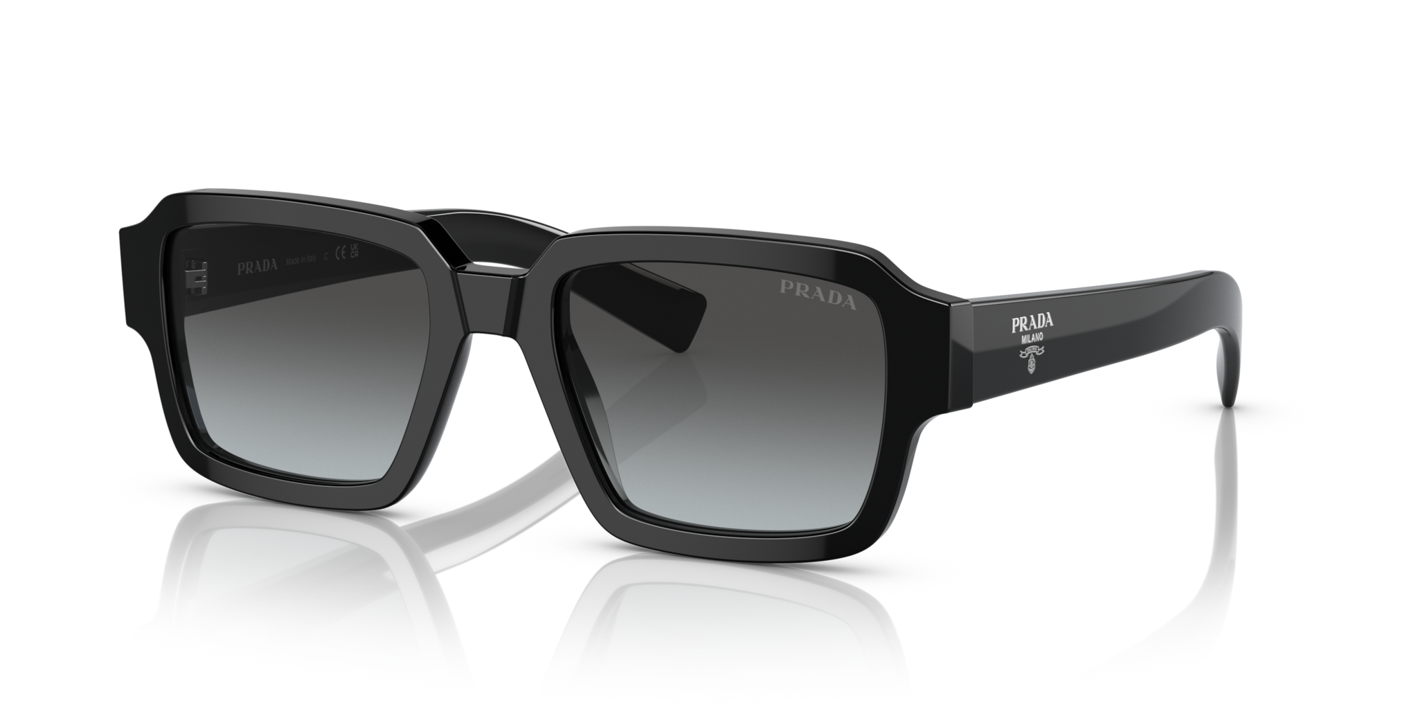 Occhiali da Sole Prada PR 02ZS Uomo Neri | Stile Iconico e Protezione