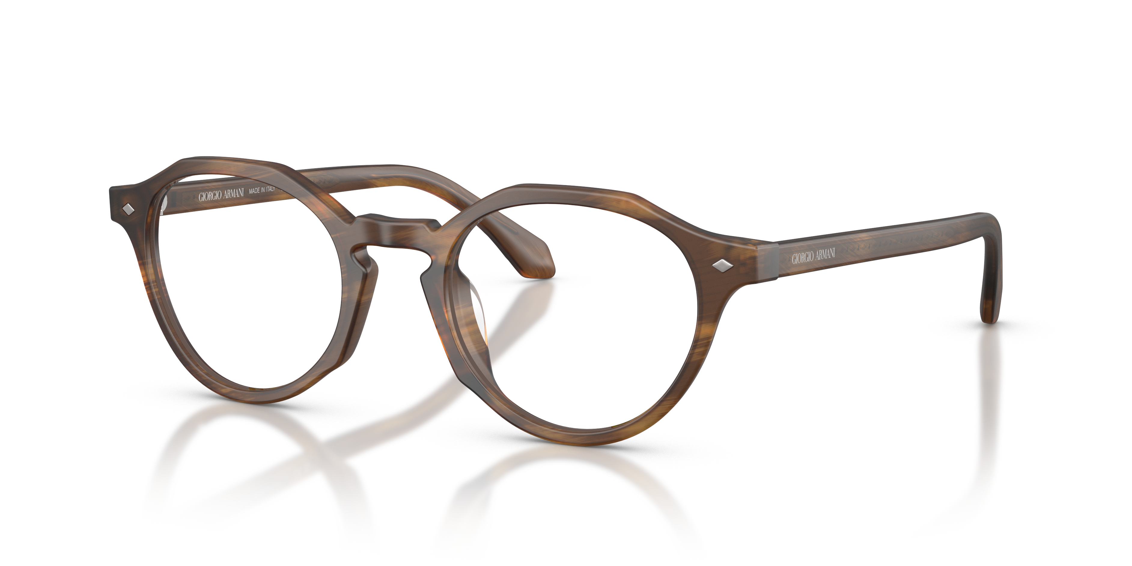Giorgio Armani 0AR7264U Occhiali da Vista Uomo Eleganti | Marrone Stri