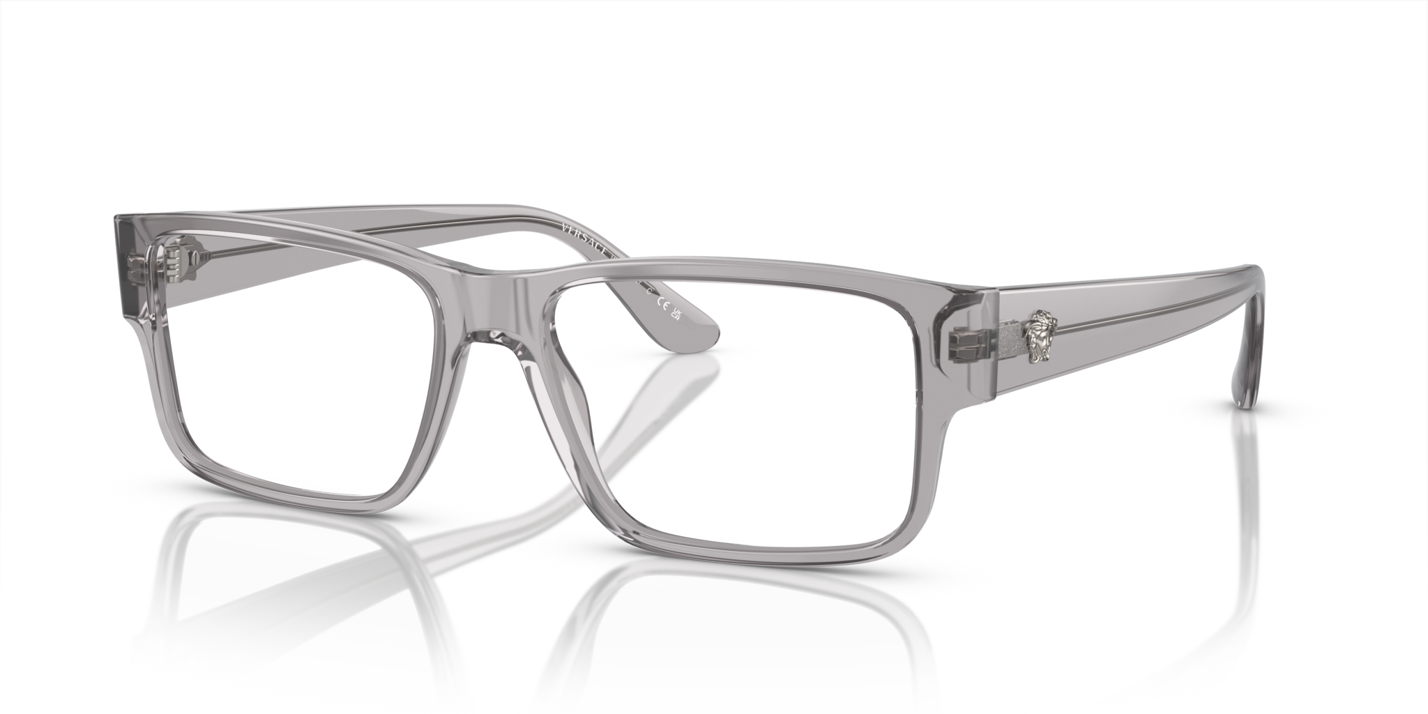 Versace 0VE3342 Occhiali da Vista Uomo - Grigio Trasparente