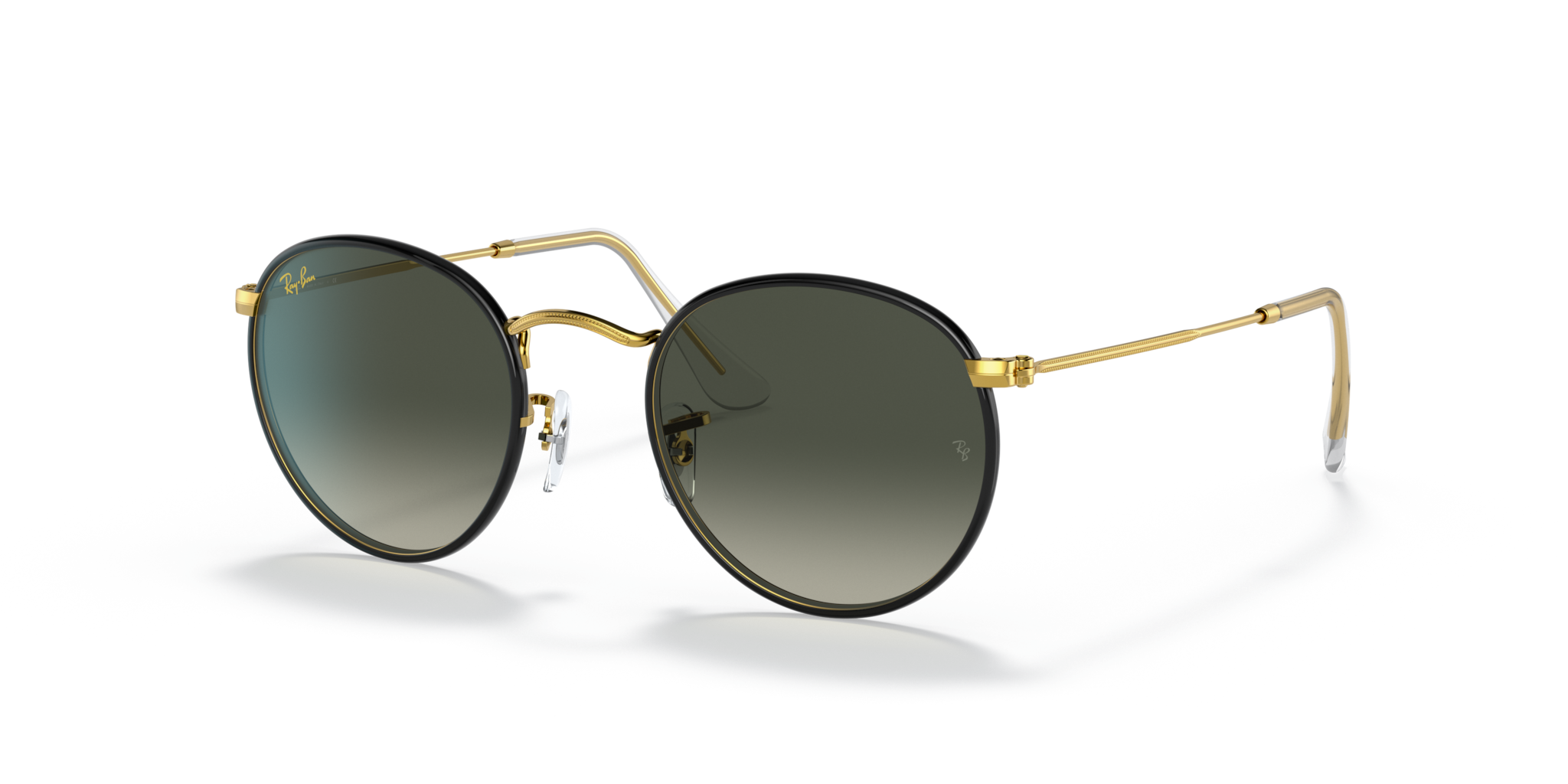 Occhiali da Sole Ray-Ban Round Full Color Uomo 0RB3447JM Black On Gold