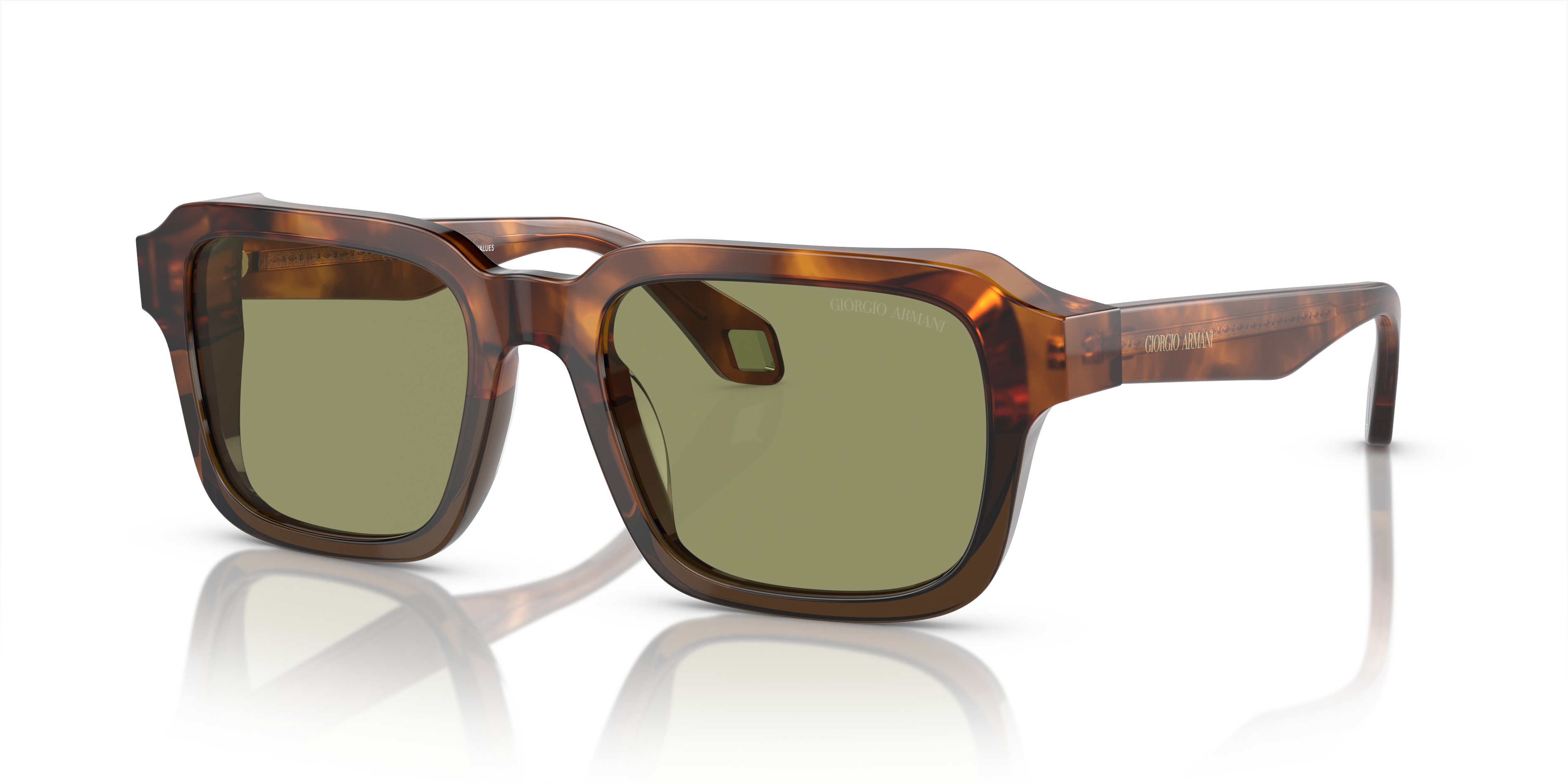 Occhiali da Sole Giorgio Armani Uomo AR8194U Havana Rosso/Verde Opale