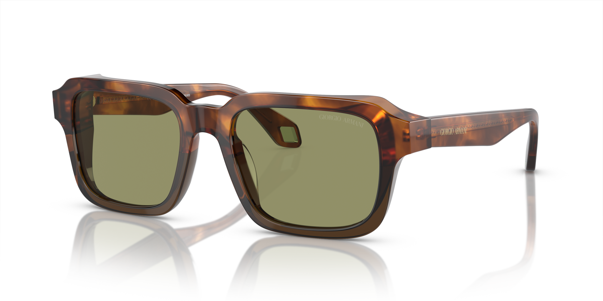 Occhiali da Sole Giorgio Armani Uomo AR8194U Havana Rosso/Verde Opale