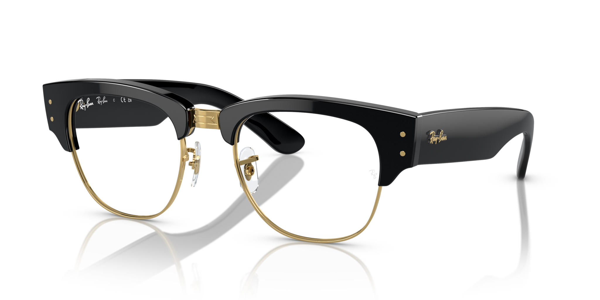 Occhiali da Vista Ray-Ban Mega Clubmaster Nero Oro Originali