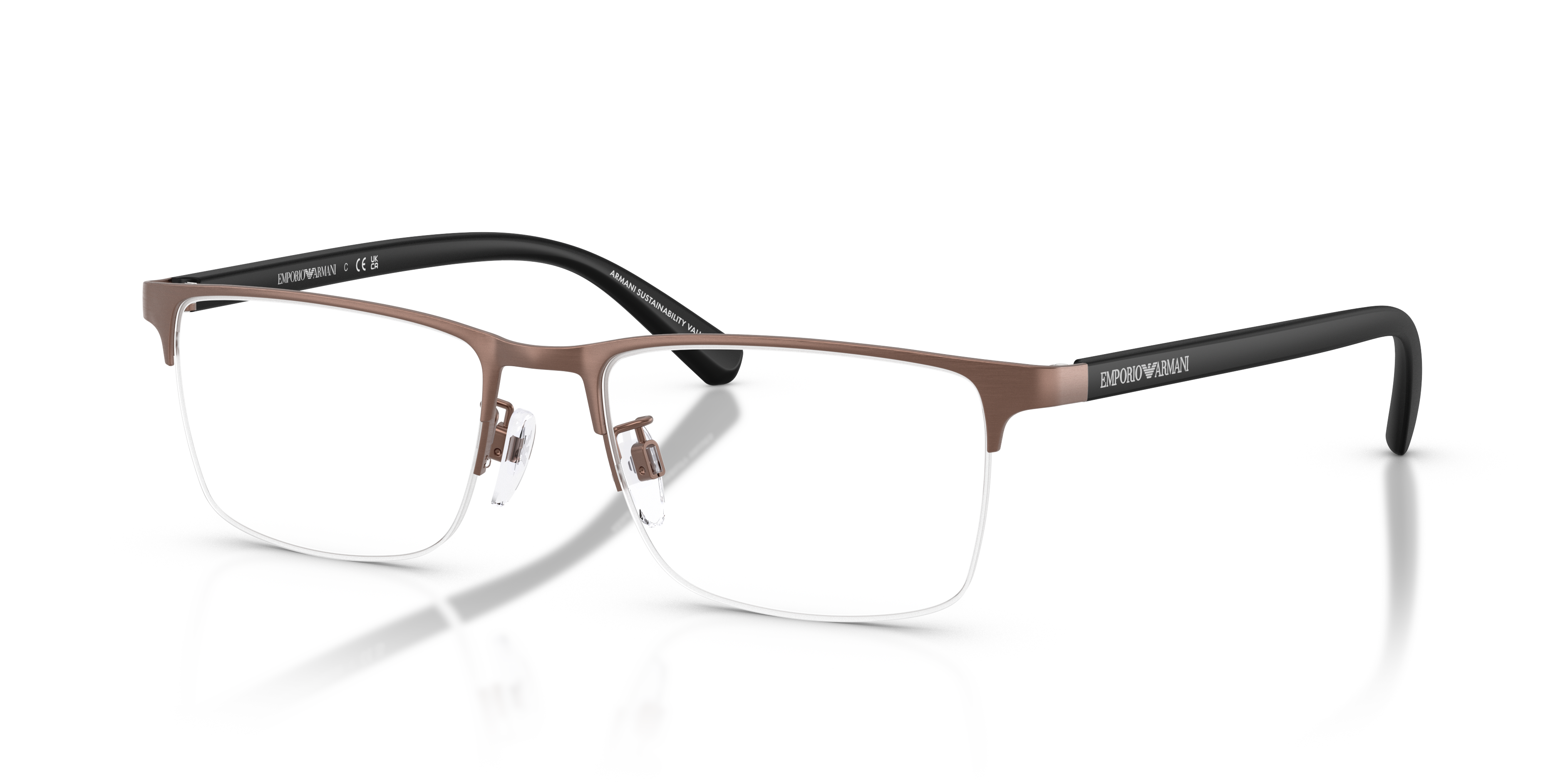 Emporio Armani 0EA1085D Uomo Bronzo Spazzolato Opaco | Occhiali da Sol