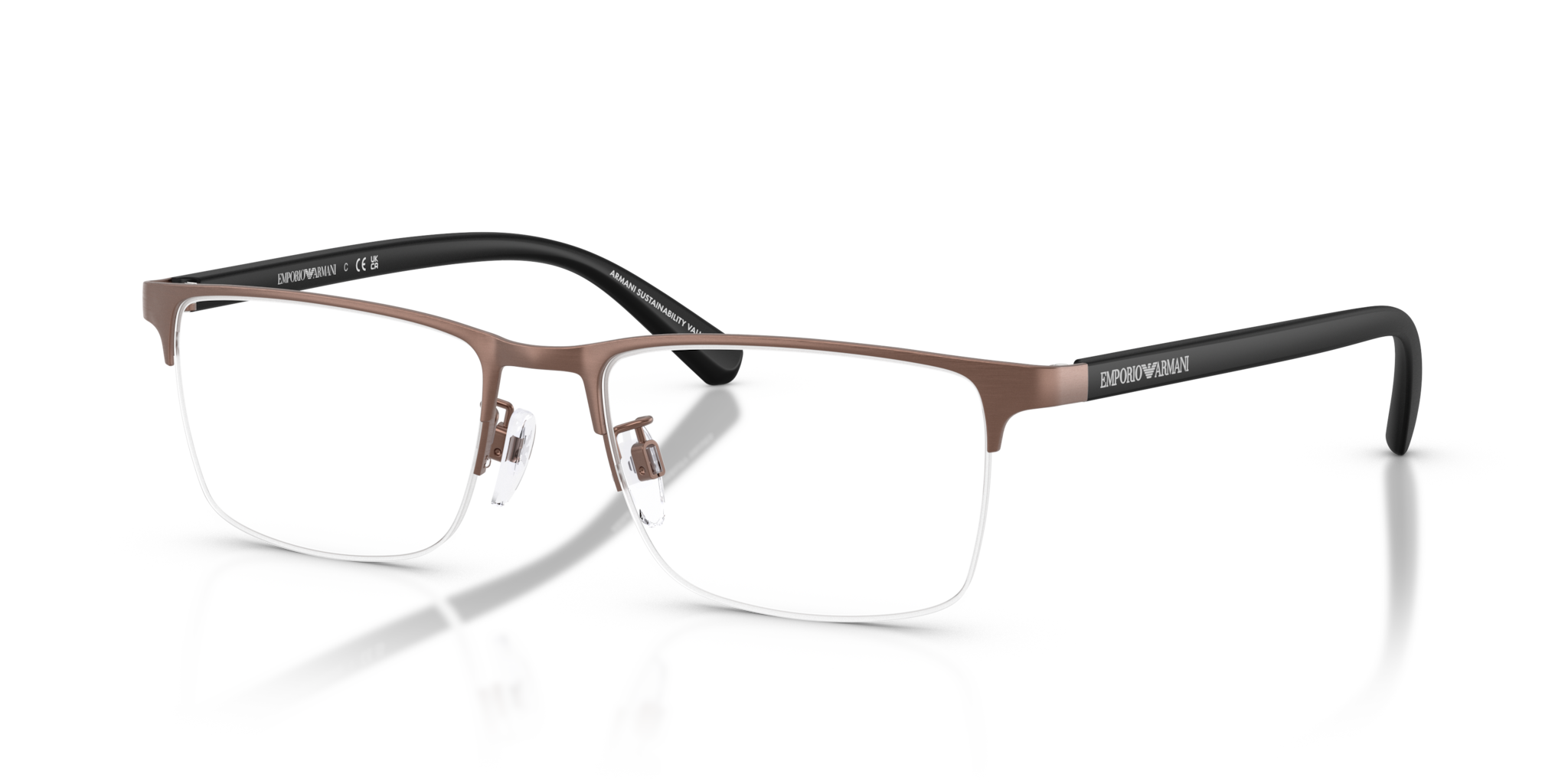 Emporio Armani 0EA1085D Uomo Bronzo Spazzolato Opaco | Occhiali da Sol