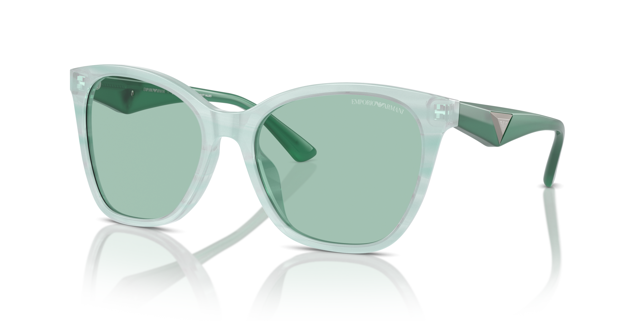 Occhiali da Sole Emporio Armani EA4222U Donna Verde a Strisce