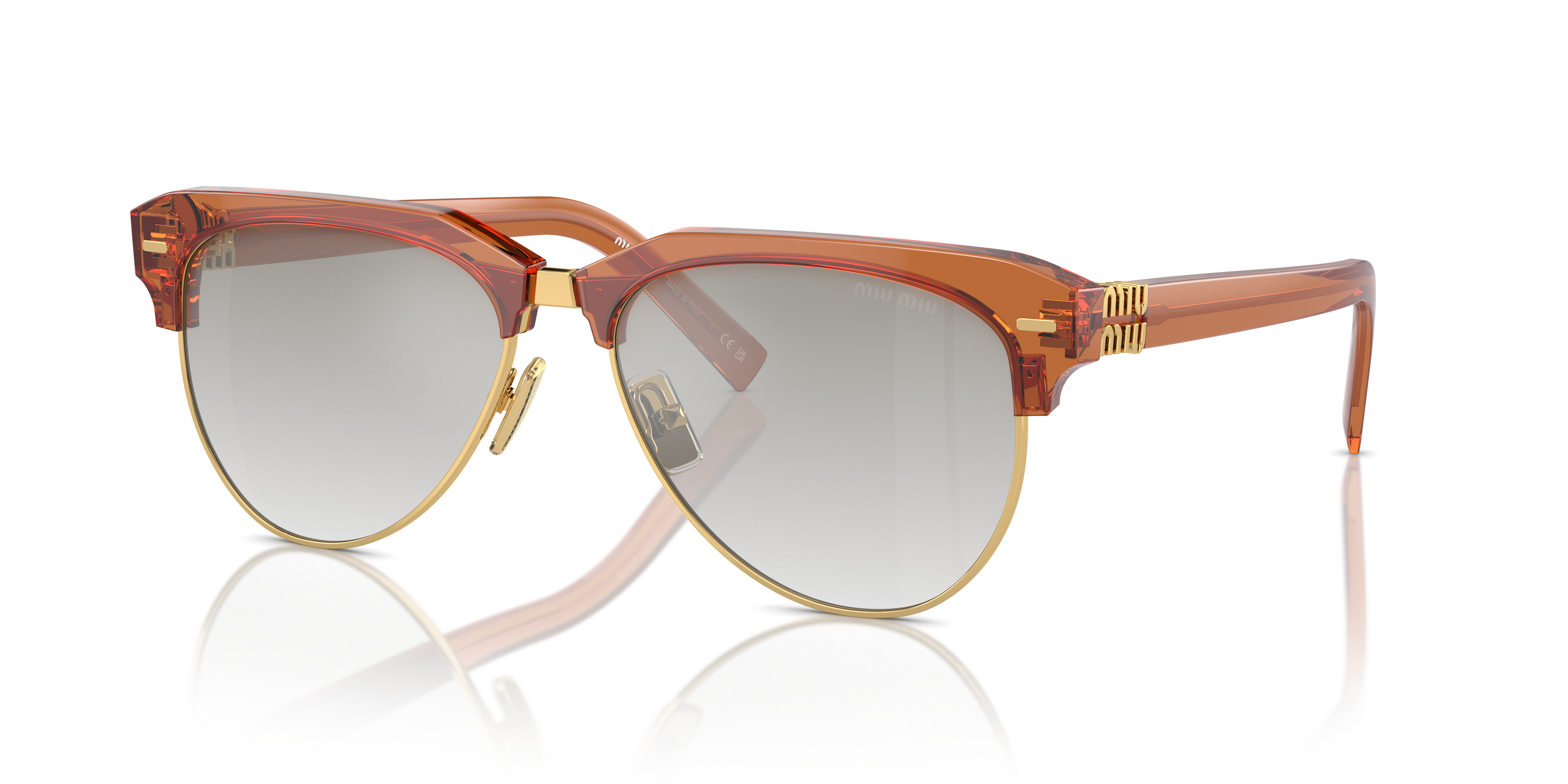 Miu Miu 0MU 09ZS Caramel Donna: Occhiali da Sole Originali