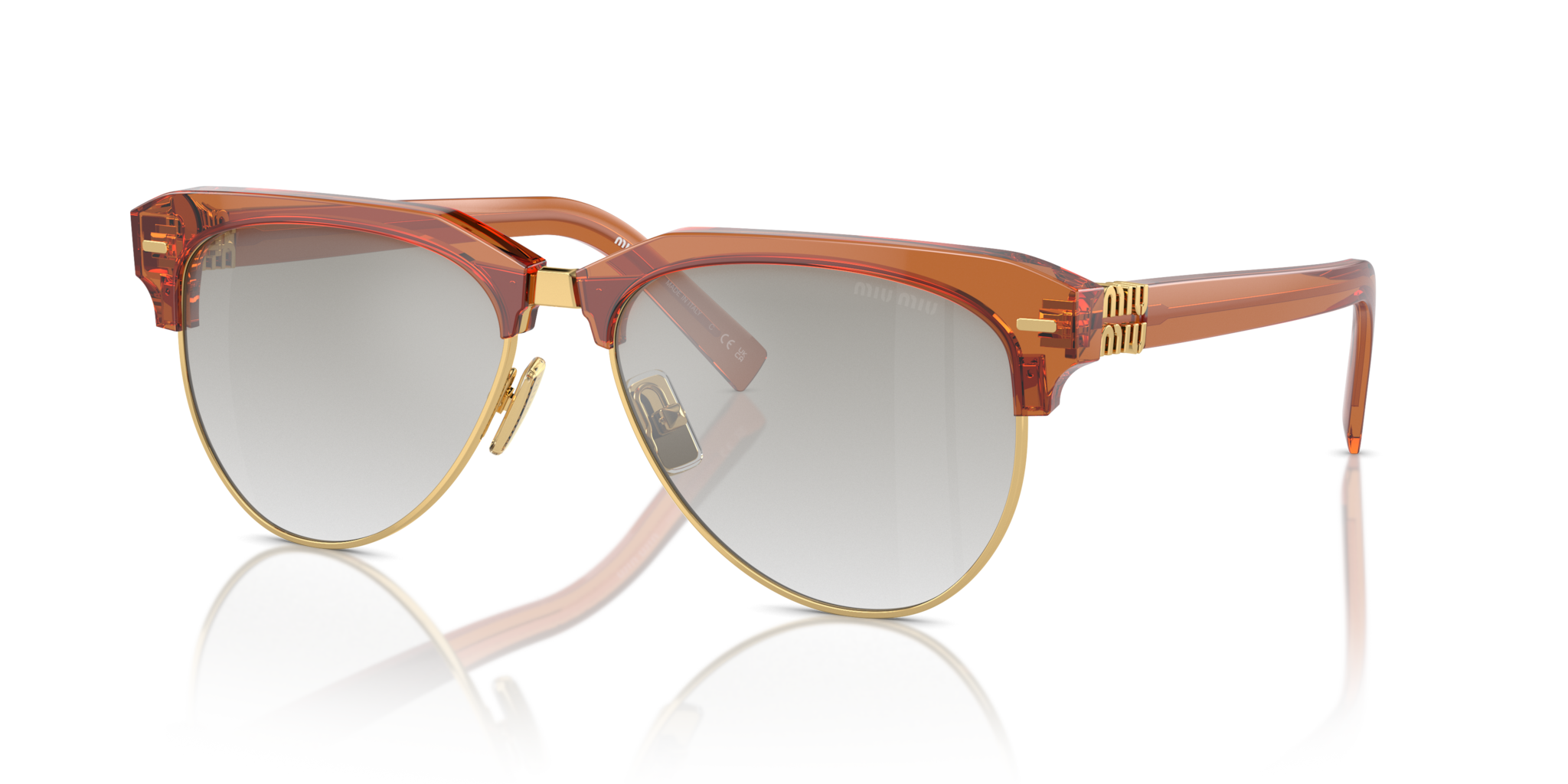 Miu Miu 0MU 09ZS Caramel Donna: Occhiali da Sole Originali