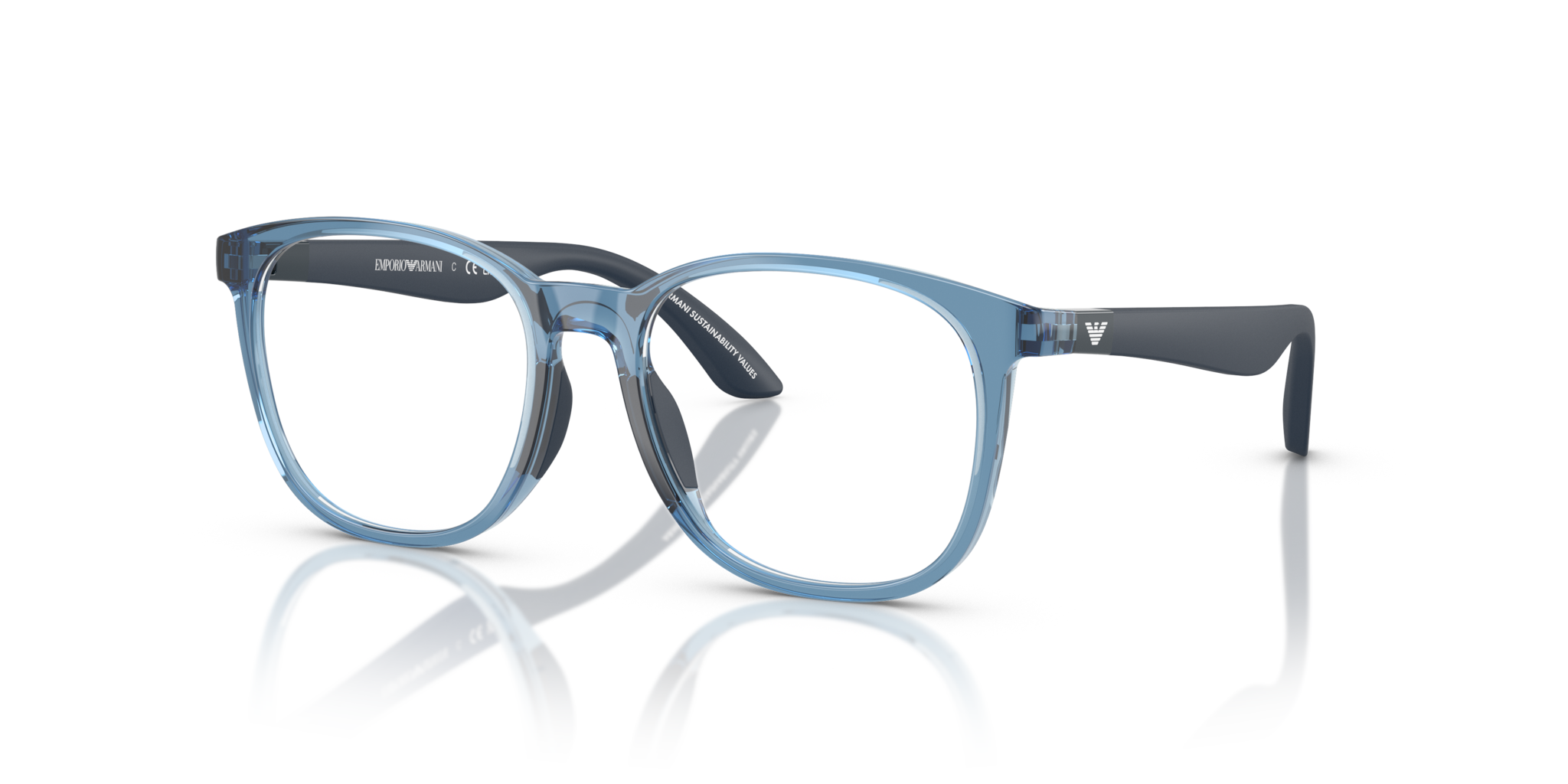 Occhiali da Vista Uomo Emporio Armani EK3004 Blu Trasparente Lucido