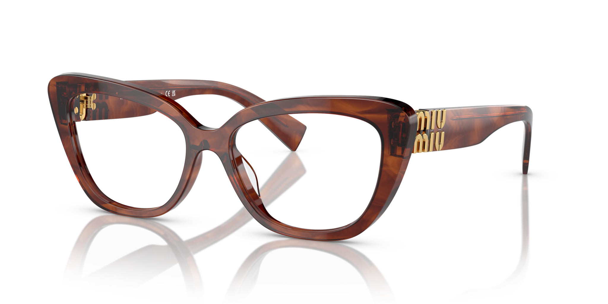 Miu Miu 0MU 05VV Occhiali da Vista Donna Tabacco Rigato | Stile Unico