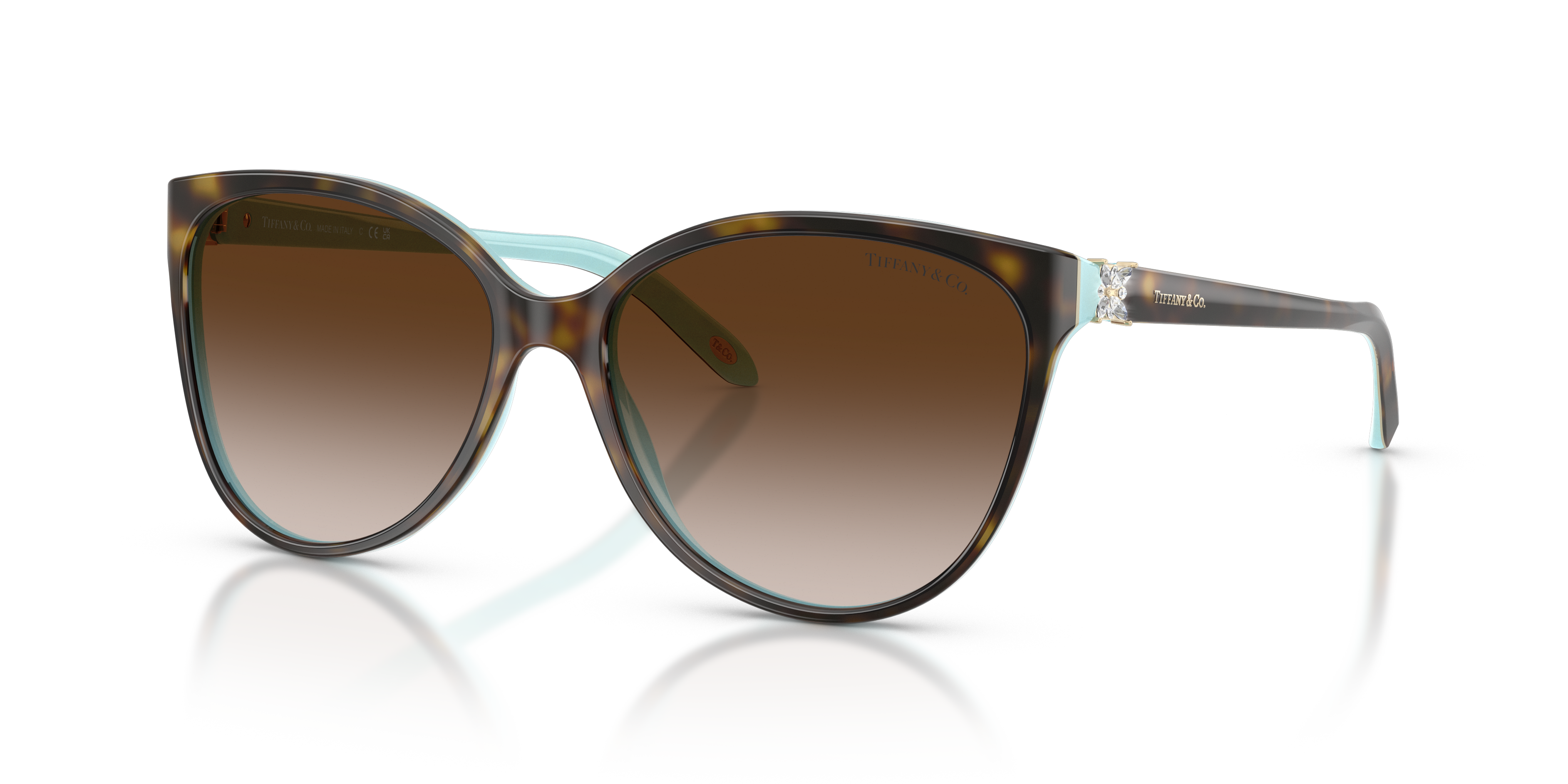 Occhiali da Sole Tiffany Donna TF4089B Havana Blu | Eleganza Originale