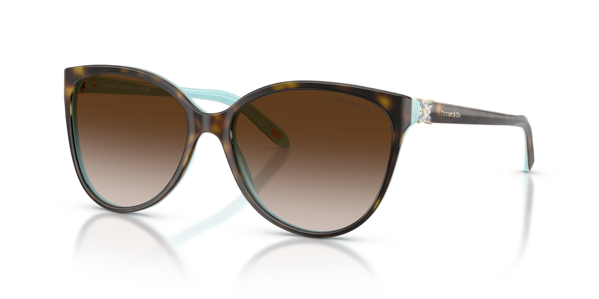 Occhiali da Sole Tiffany Donna TF4089B Havana Blu | Eleganza Originale