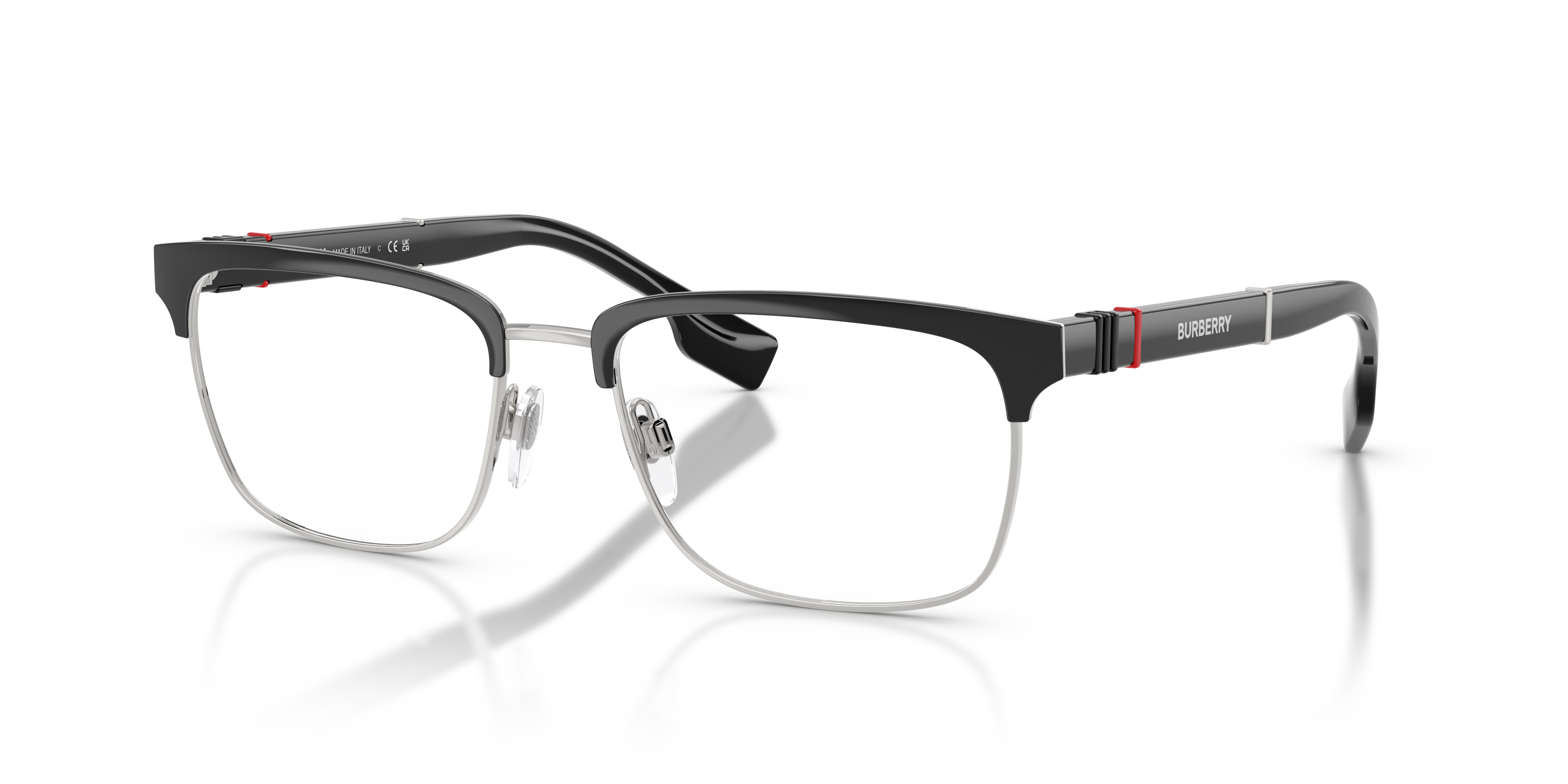 Burberry 0BE1348: Occhiali da Vista Uomo Silver/Matte Black