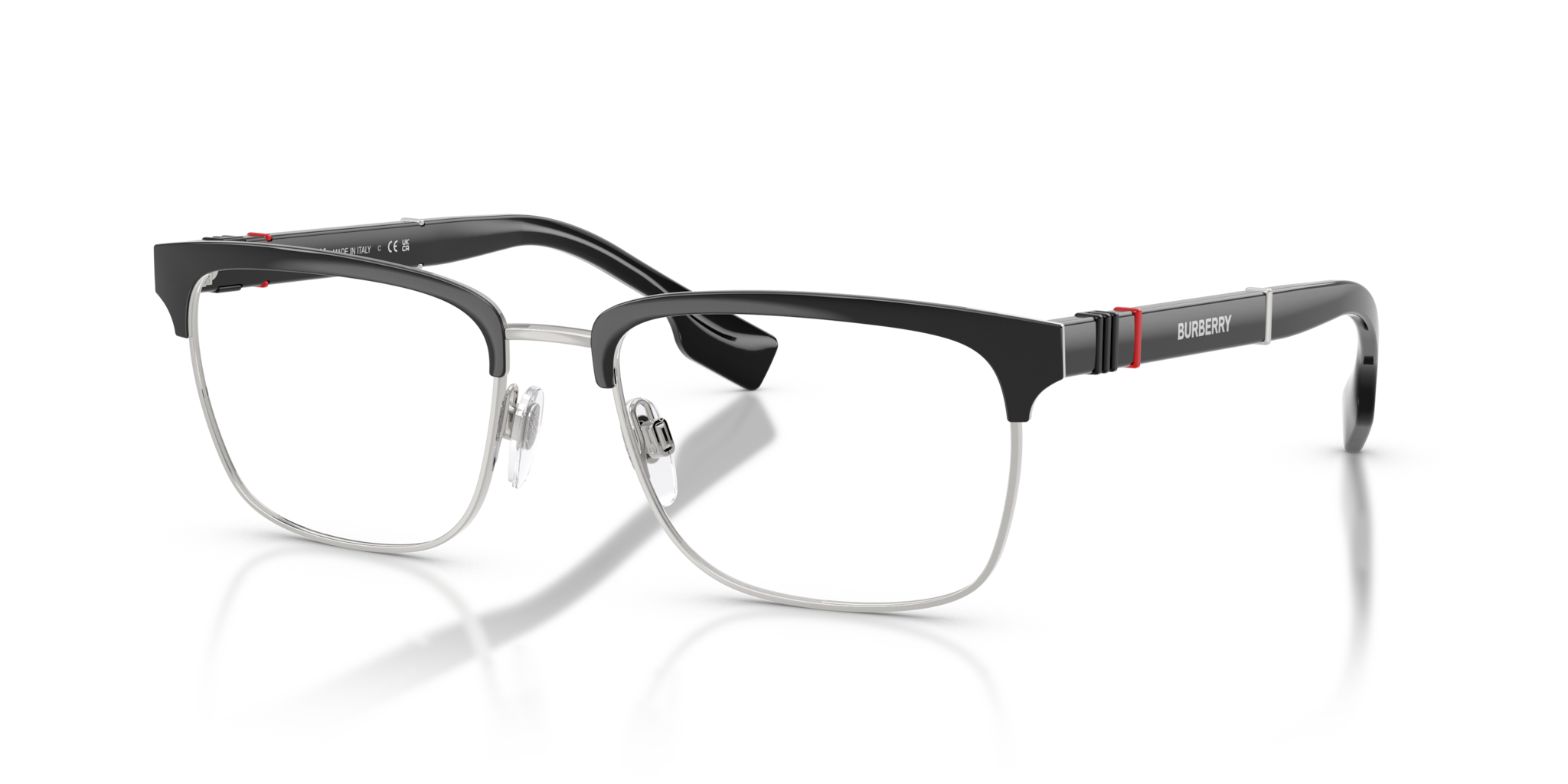 Burberry 0BE1348: Occhiali da Vista Uomo Silver/Matte Black