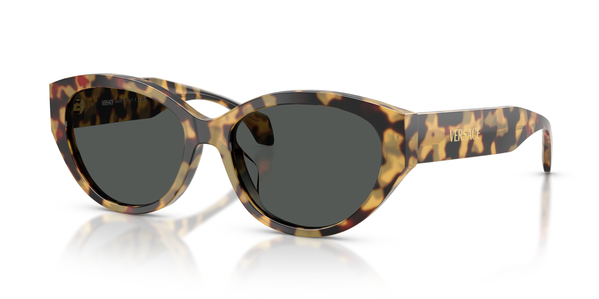 Occhiali da Sole Versace Donna VE4495D Havana Marrone/Giallo Originali