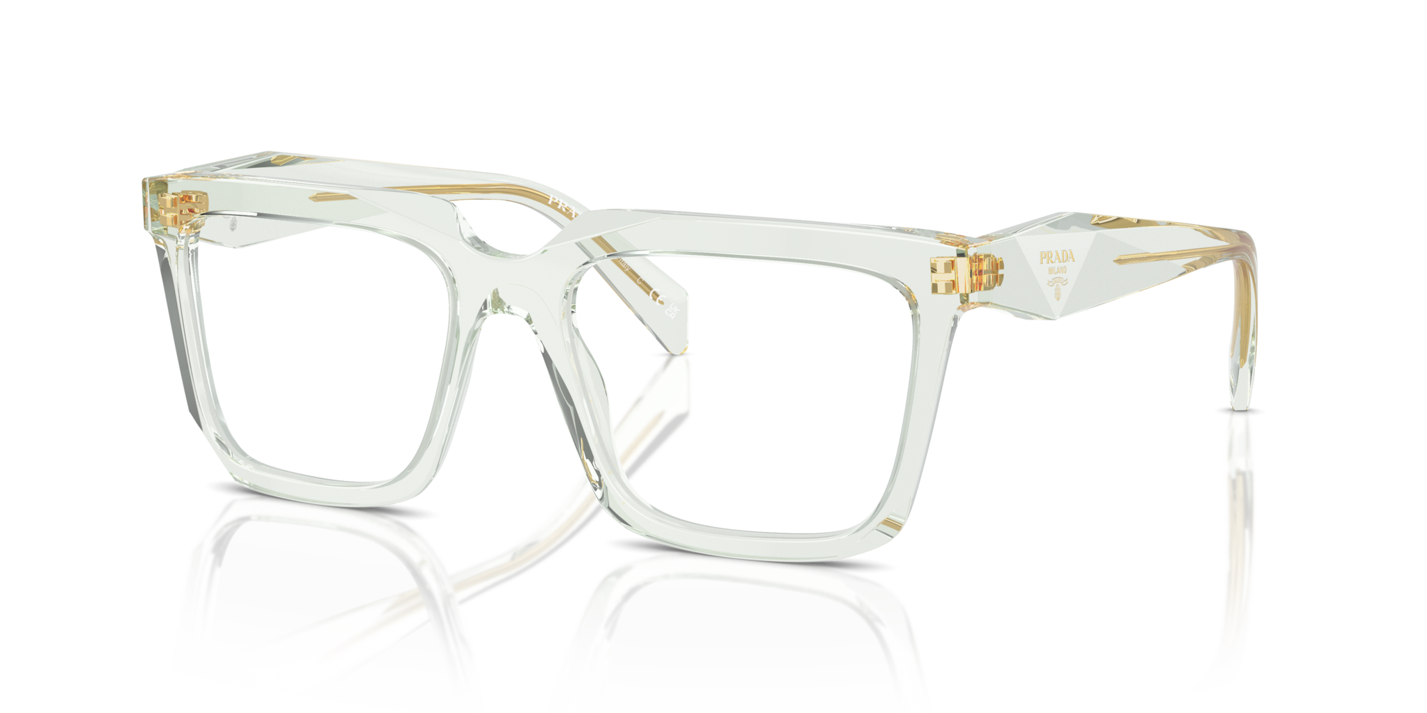 Occhiali da Vista Donna Prada 0PR A19V Transparent Mint | Eleganza
