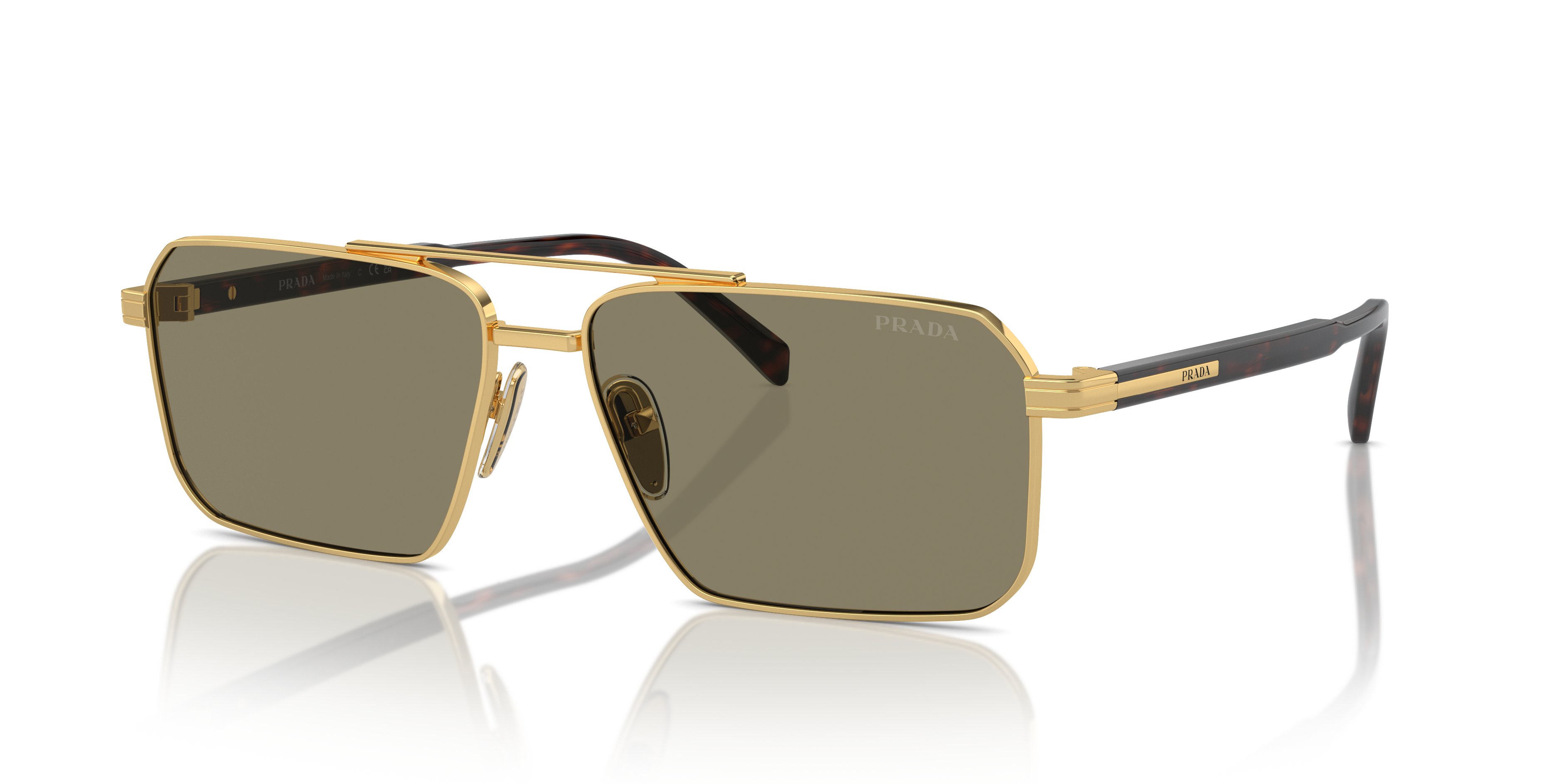 Prada occhiali da sole uomo PR A57S oro | Acquista il tuo stile iconic