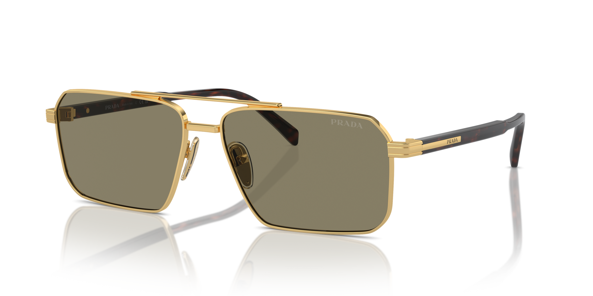 Prada occhiali da sole uomo PR A57S oro | Acquista il tuo stile iconic