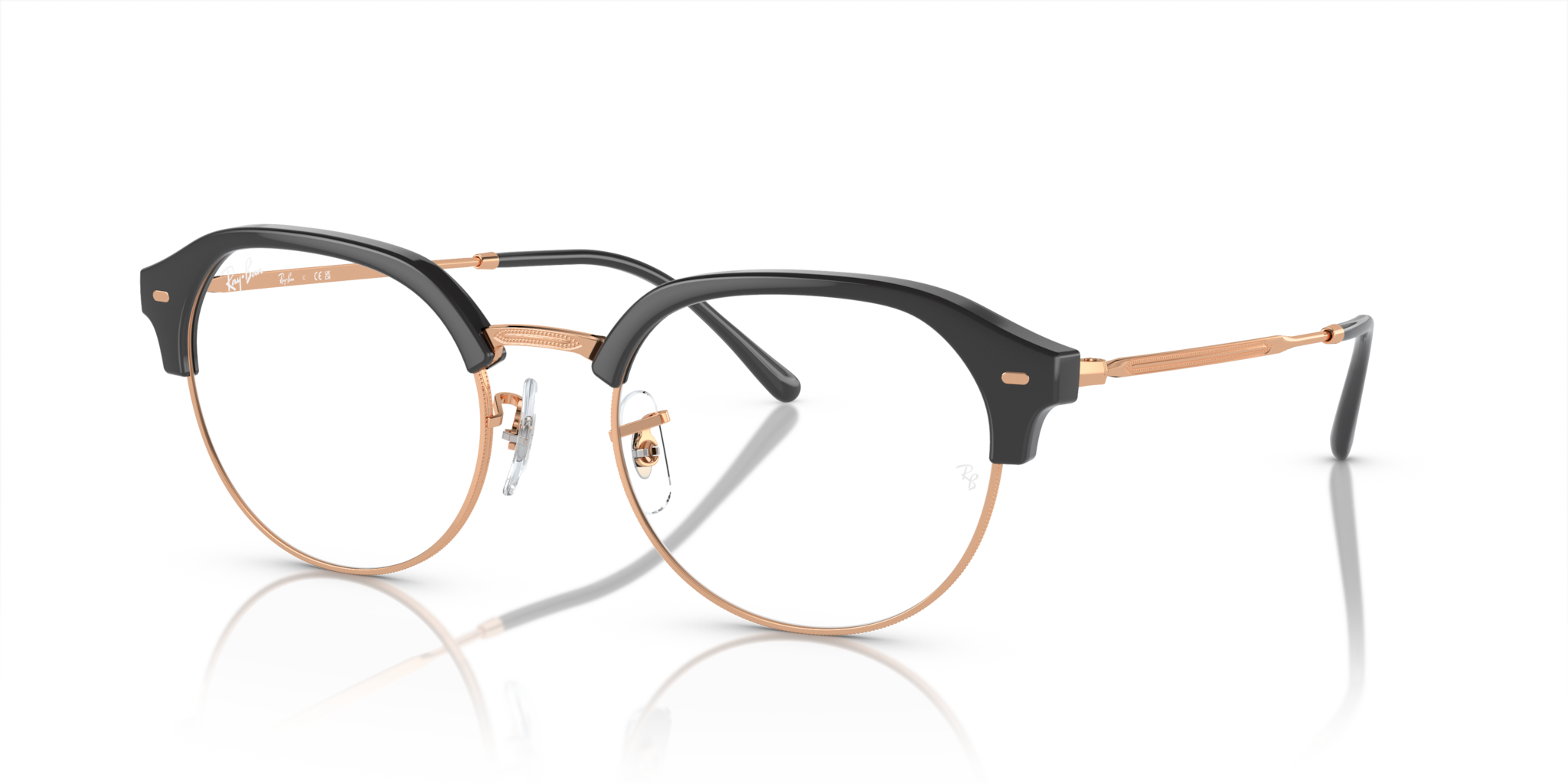 Occhiali da Vista Ray-Ban RB7229 Grigio Scuro Oro Rosa Unisex