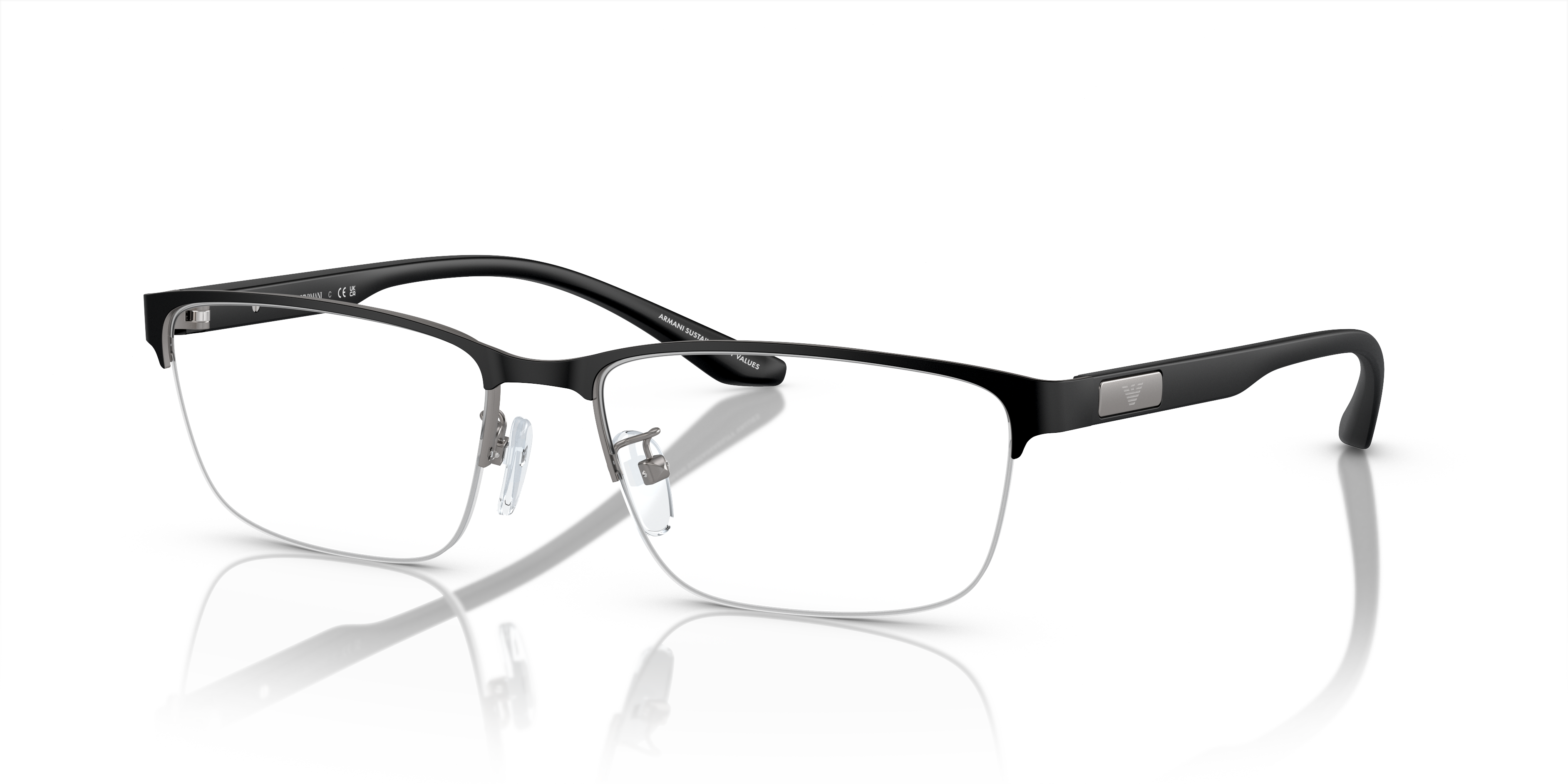 Emporio Armani 0EA1147 - Occhiali da Vista Uomo Matte Gunmetal