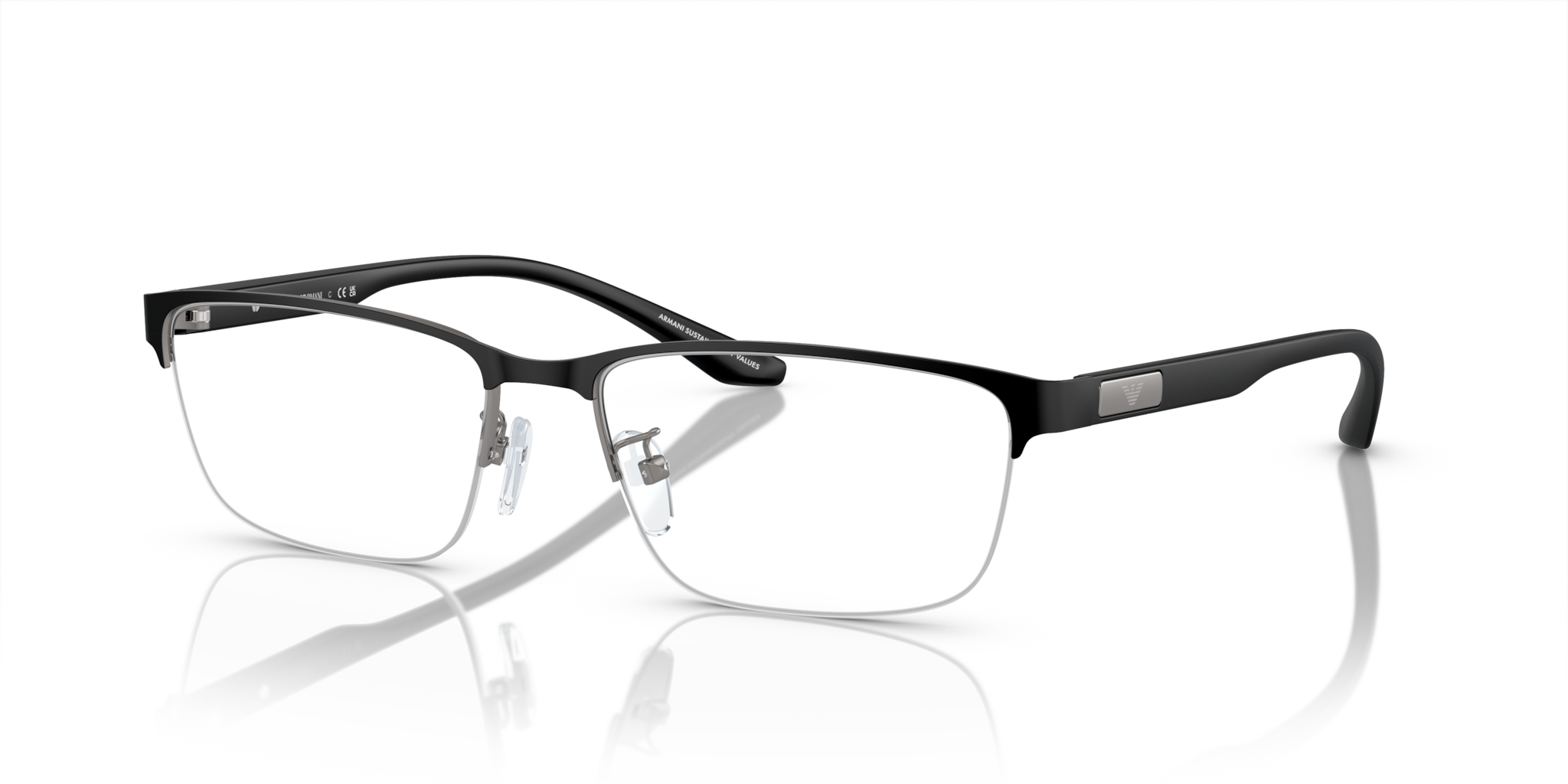Emporio Armani 0EA1147 - Occhiali da Vista Uomo Matte Gunmetal