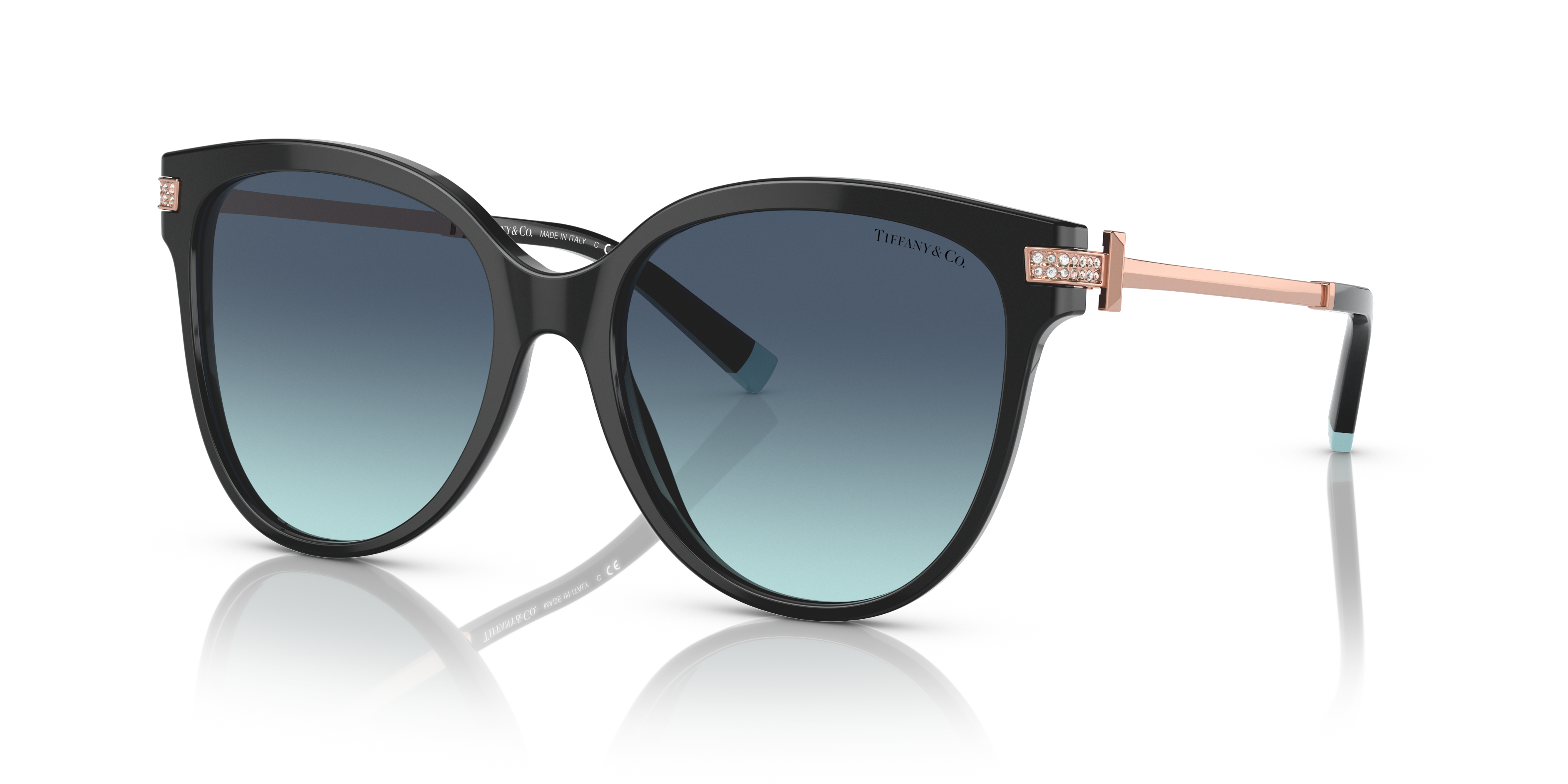 Occhiali da Sole Tiffany TF4193B Neri Donna - Eleganza Cat-Eye