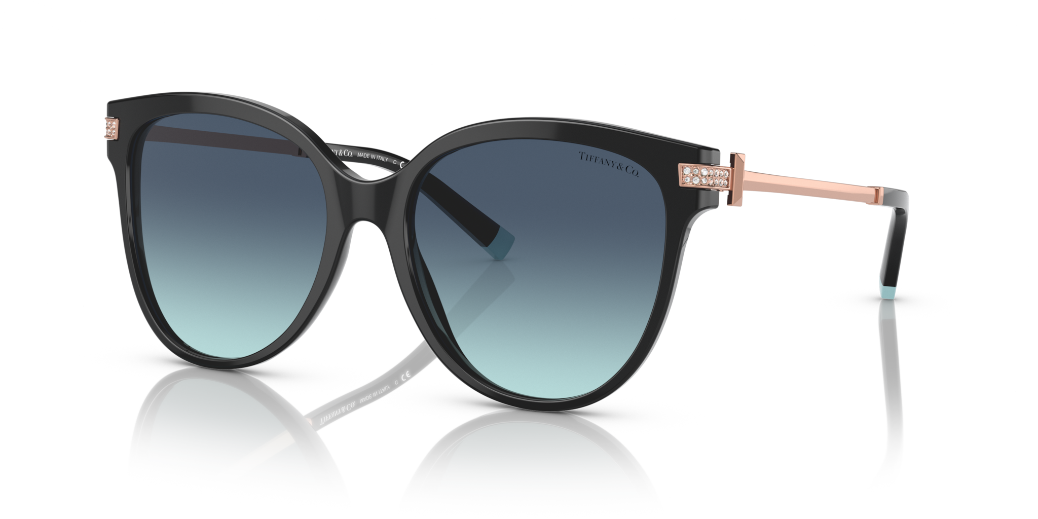 Occhiali da Sole Tiffany TF4193B Neri Donna - Eleganza Cat-Eye