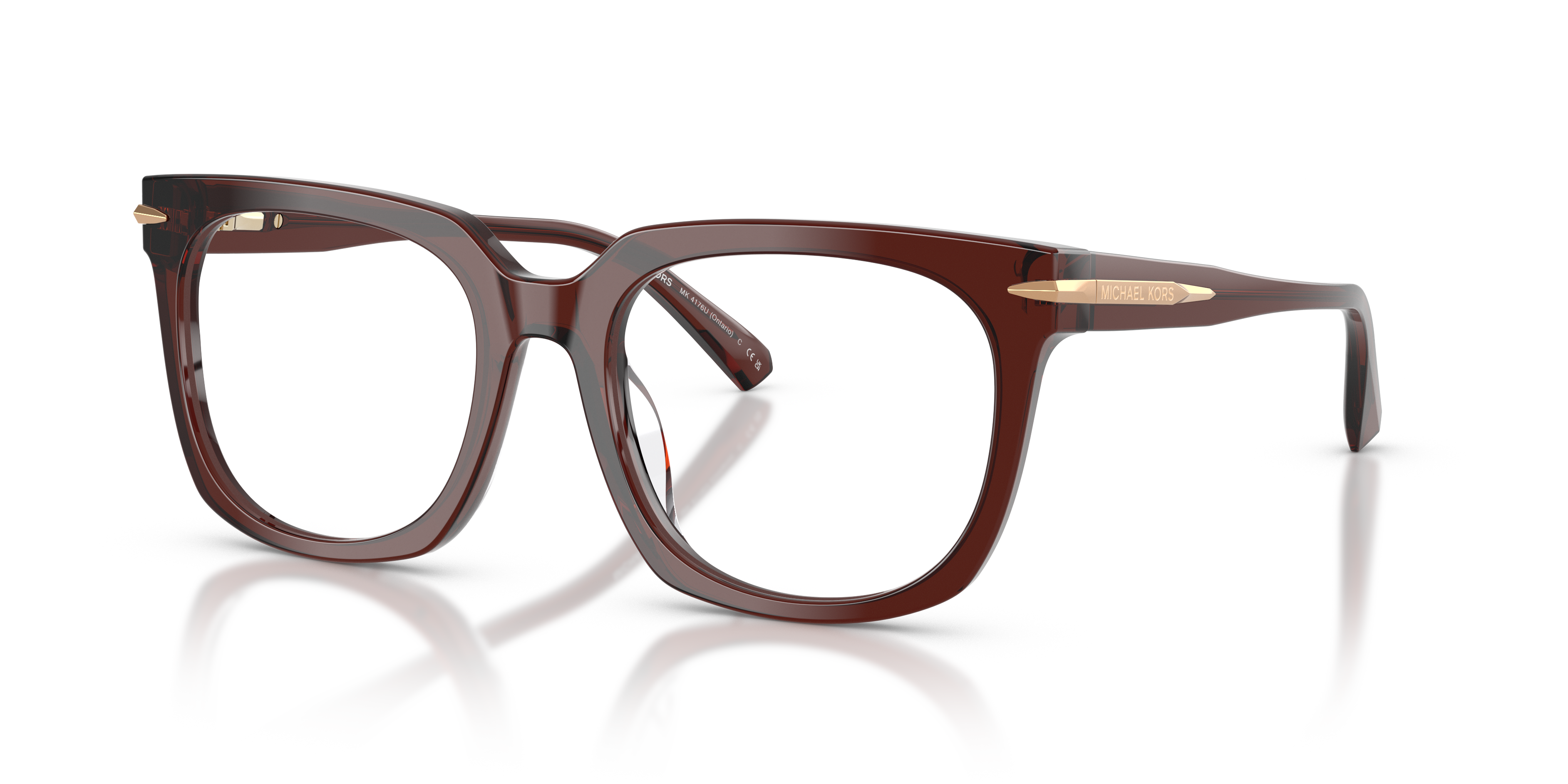 Michael Kors 0MK4176U Uomo – Occhiali da Vista Marrone Trasparente