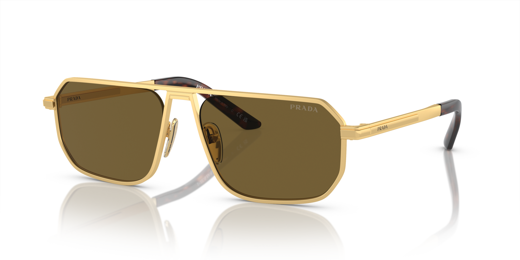 Occhiali da Sole Prada PR A53S Uomo Matte Gold | Eleganza Iconica