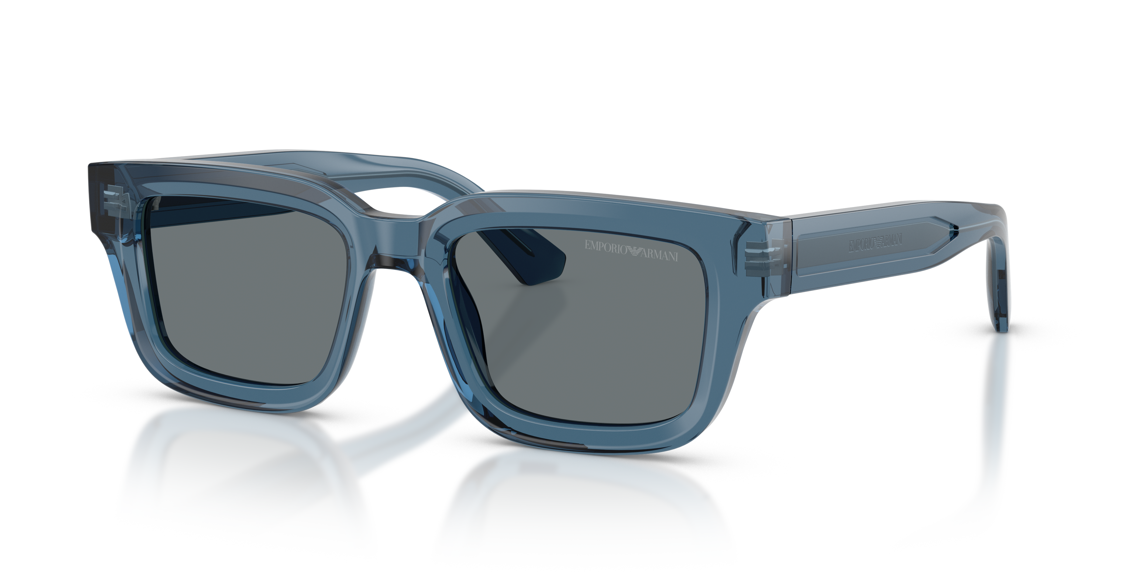 Occhiali da Sole Uomo Emporio Armani EA4270 Blu Trasparente Originali