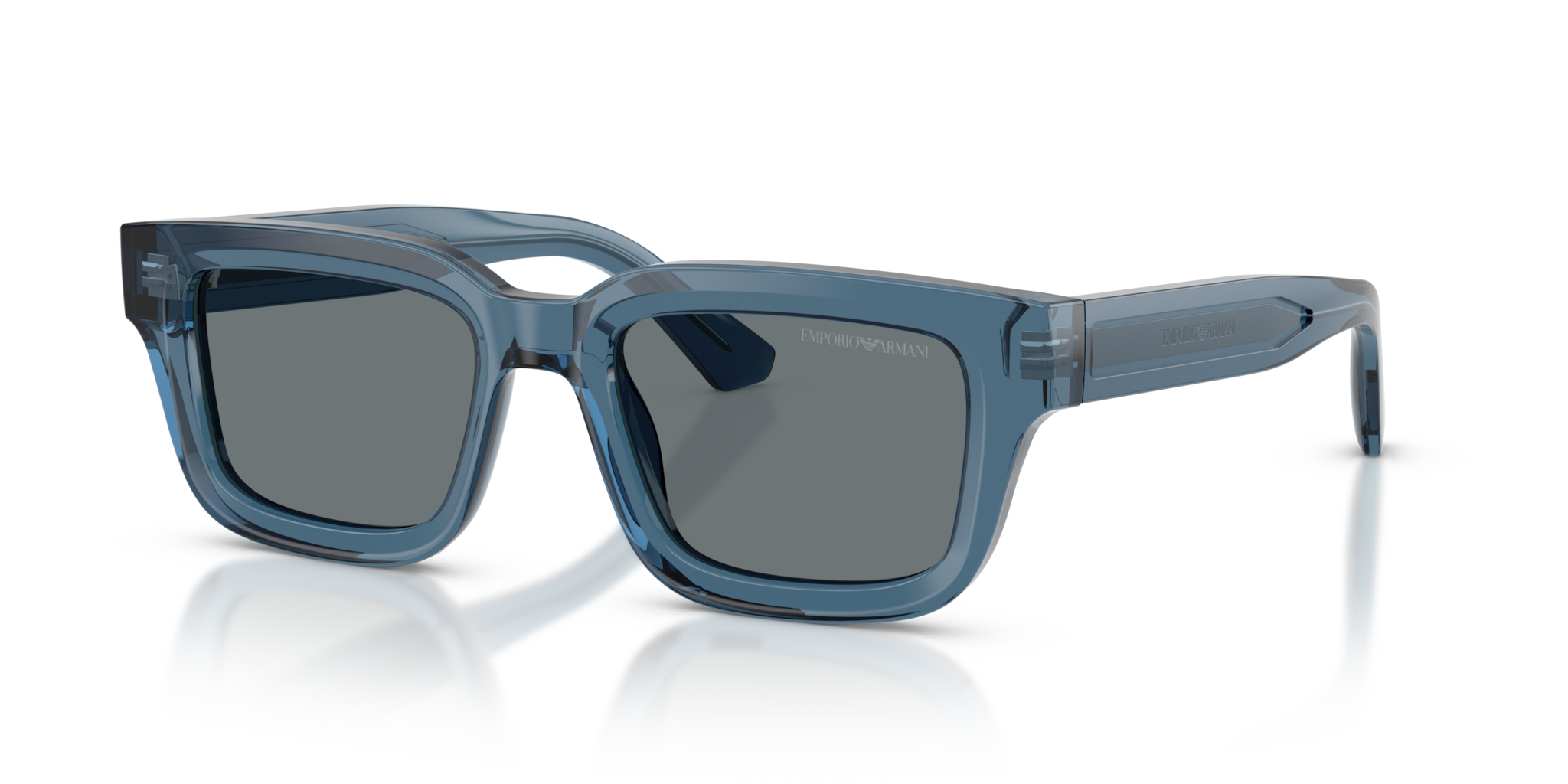 Occhiali da Sole Uomo Emporio Armani EA4270 Blu Trasparente Originali