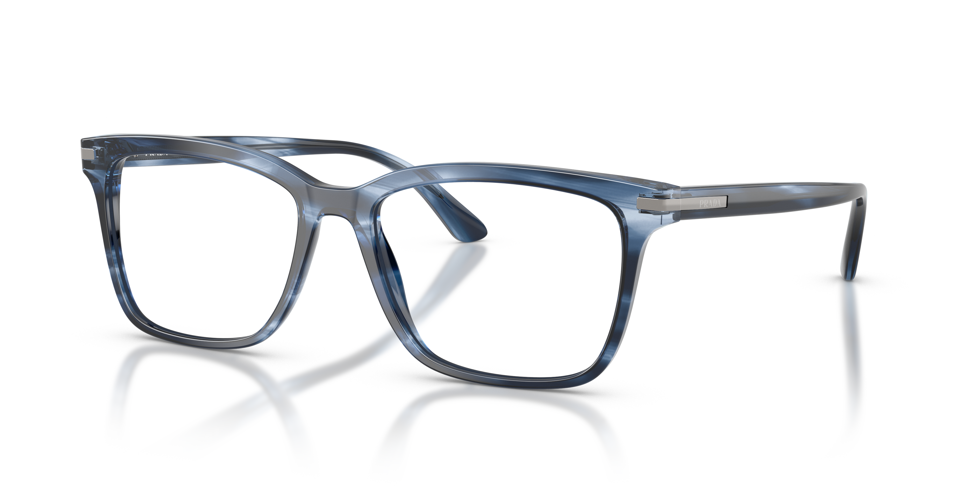 Occhiali da Vista Uomo Prada 0PR 14WV Blu Striato - Design Italiano