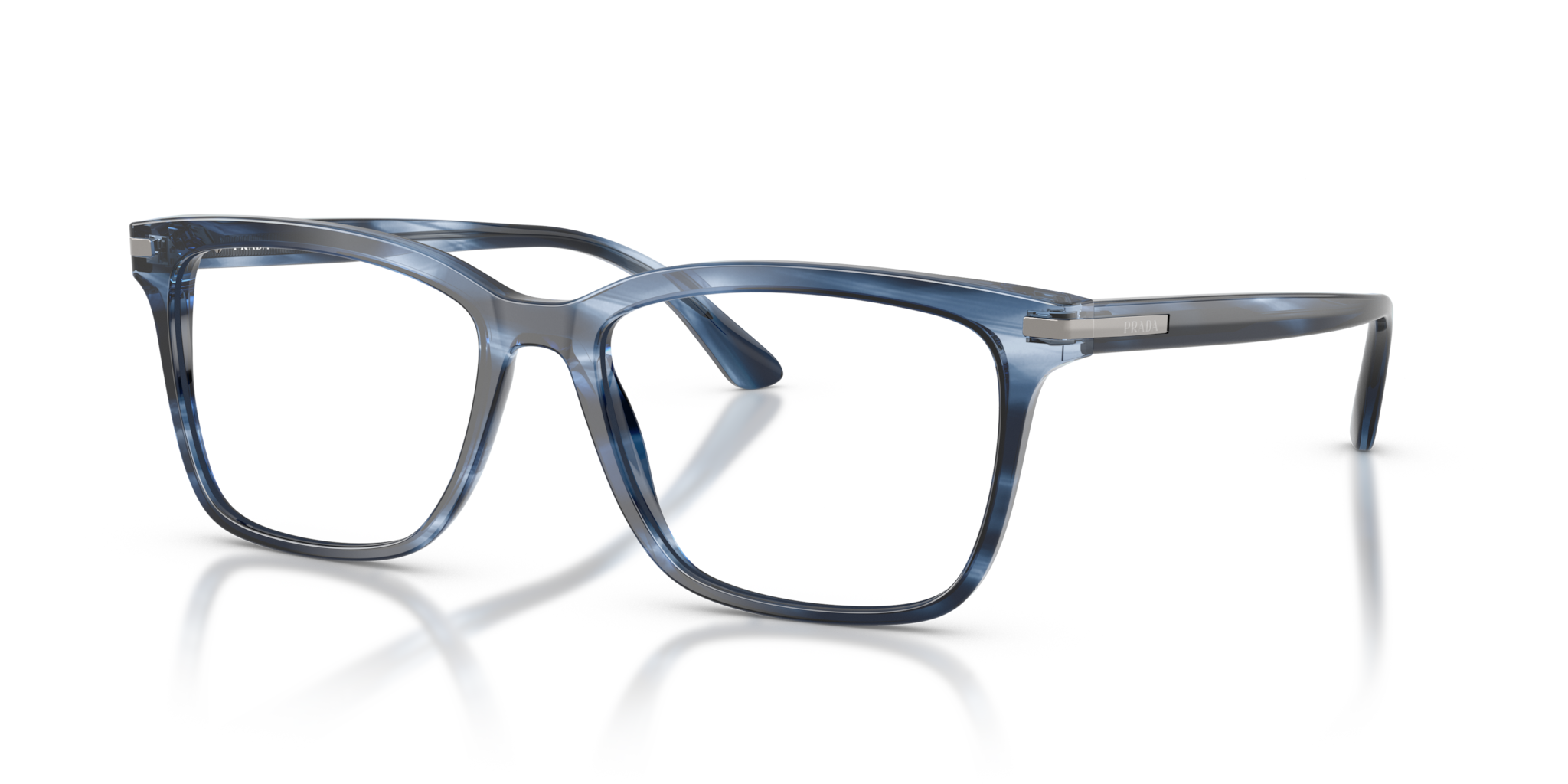 Occhiali da Vista Uomo Prada 0PR 14WV Blu Striato - Design Italiano