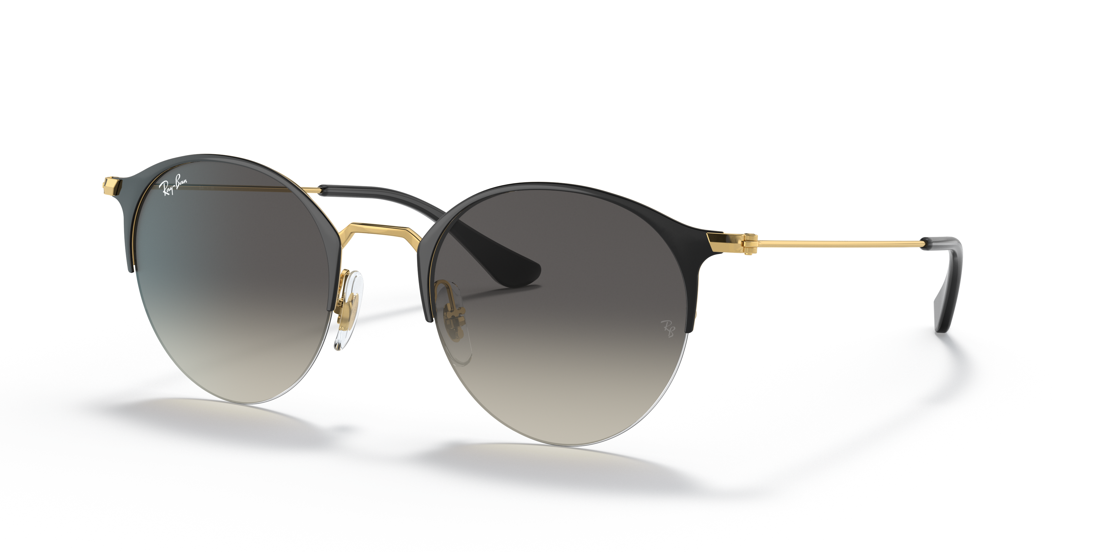WOMEN'S SUNGLASSES RAY-BAN RB 3578 - 187/11 TOP GLOSS BLACK BLACK 