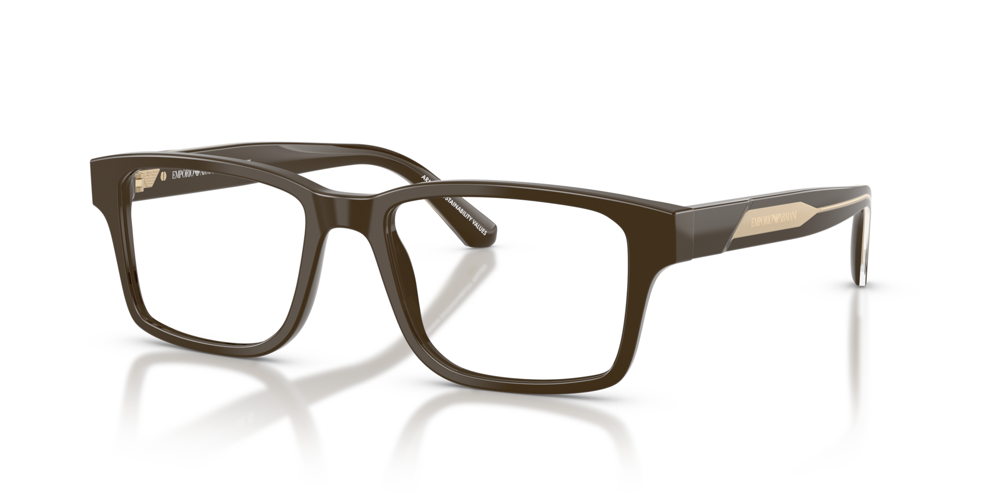 Emporio Armani 0EA3271 - Occhiali da Vista Uomo Shiny Brown