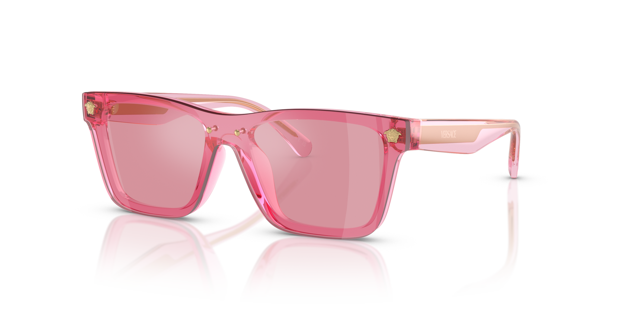 Occhiali da Sole Versace VK4004U Rosa Trasparente Unisex