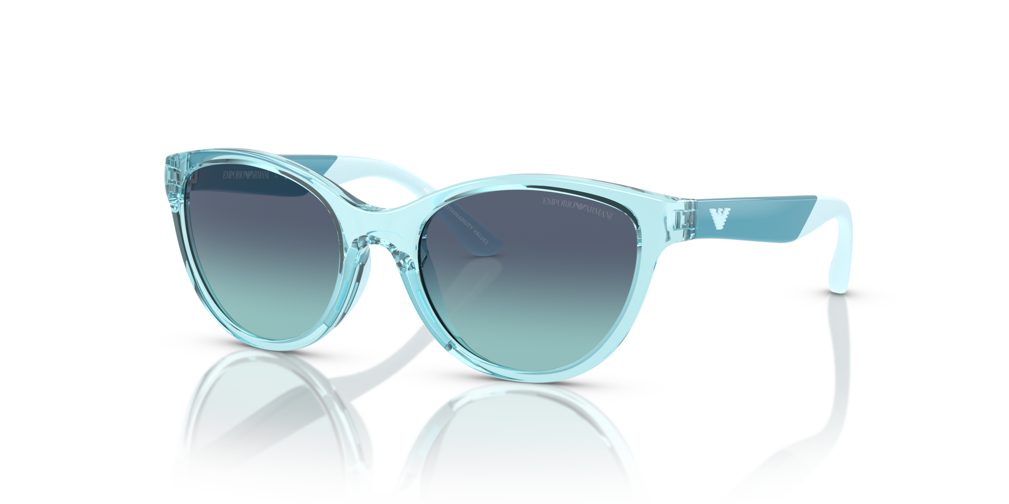 Occhiali da Sole Bambino Emporio Armani EK4003 Turchese Trasparente