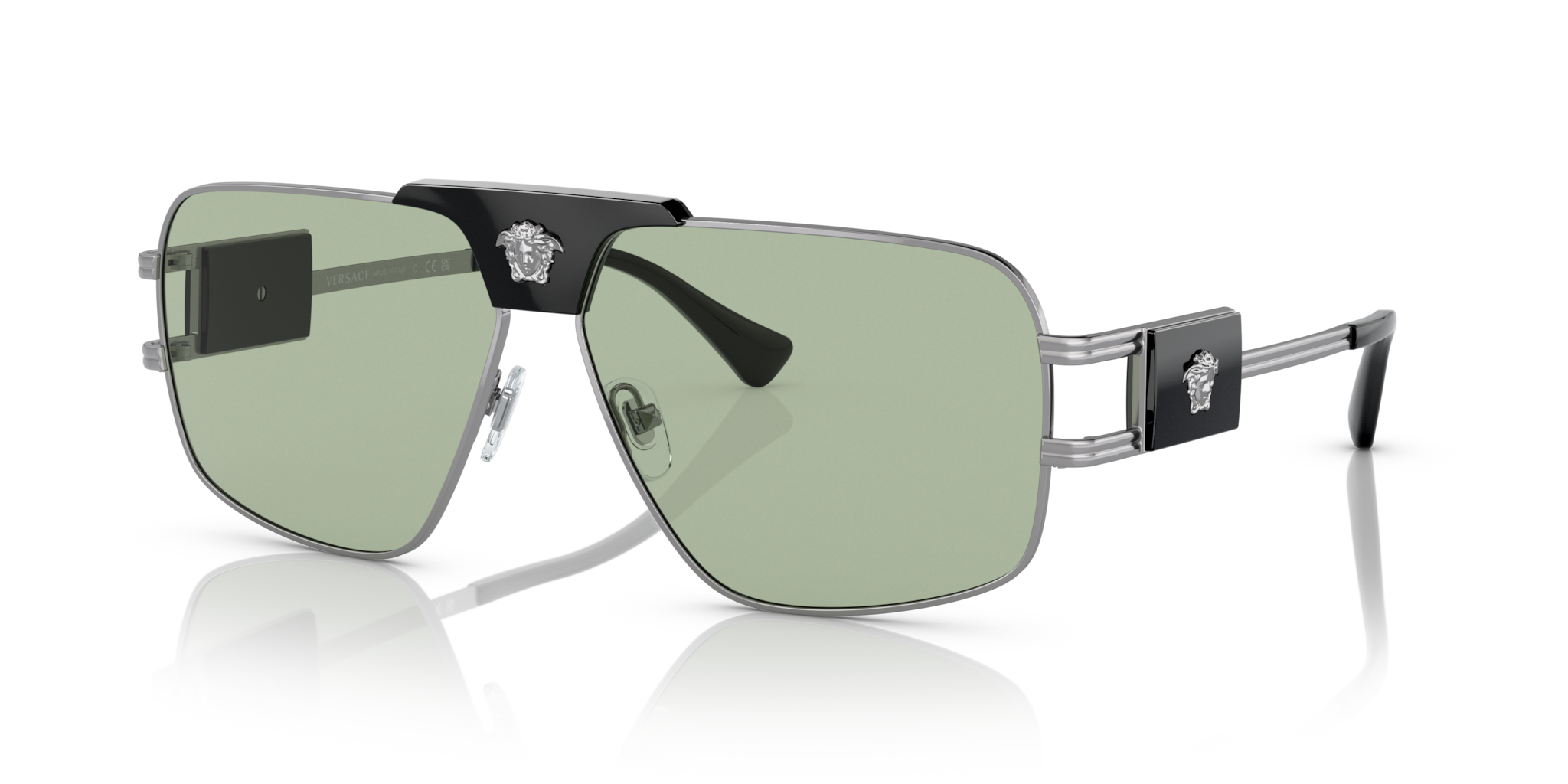 Occhiali da Sole Versace Uomo VE2251 Gunmetal | Stile Iconico