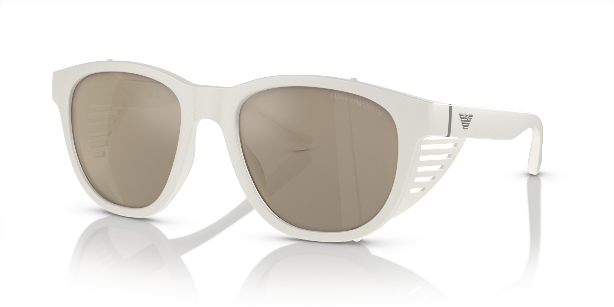 Occhiali da Sole Emporio Armani EA4216U Uomo Bianco Opaco