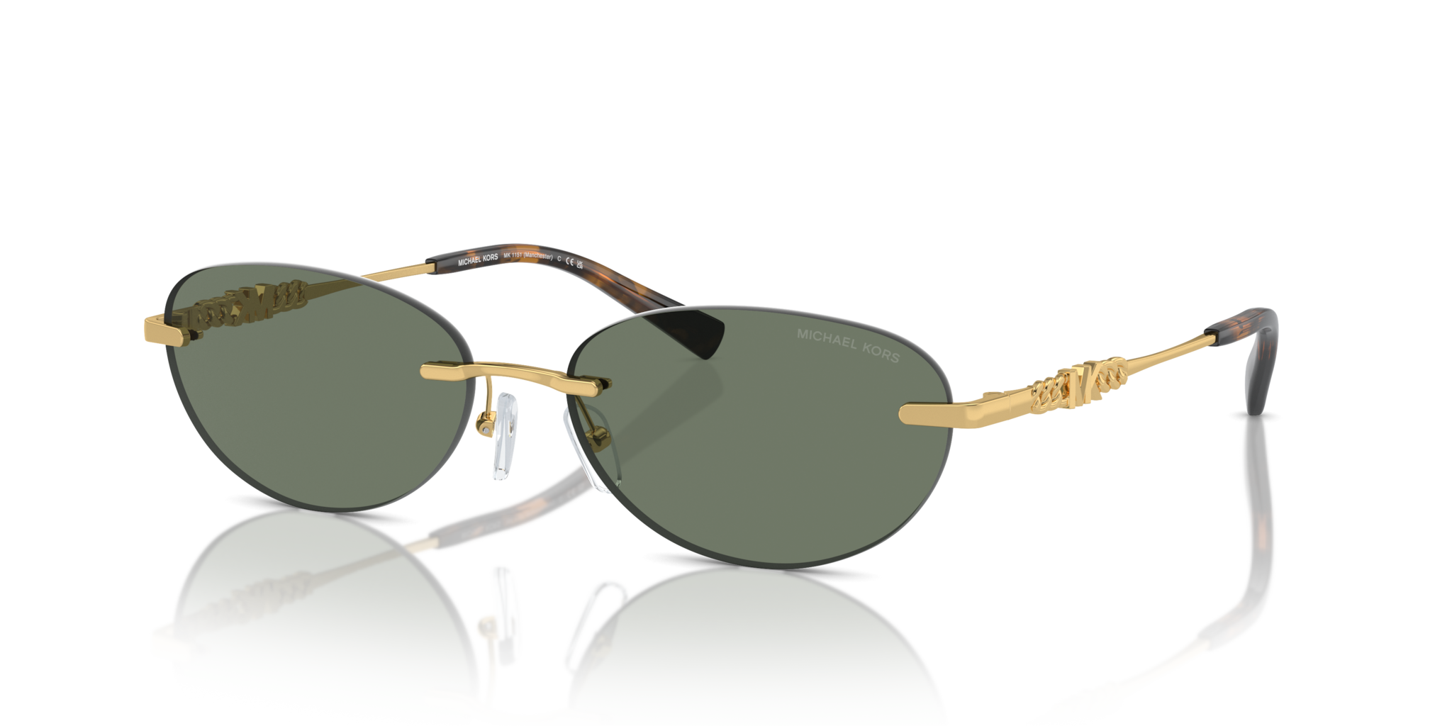 Occhiali da Sole Michael Kors 0MK1151 Manchester Donna - Verde Solido