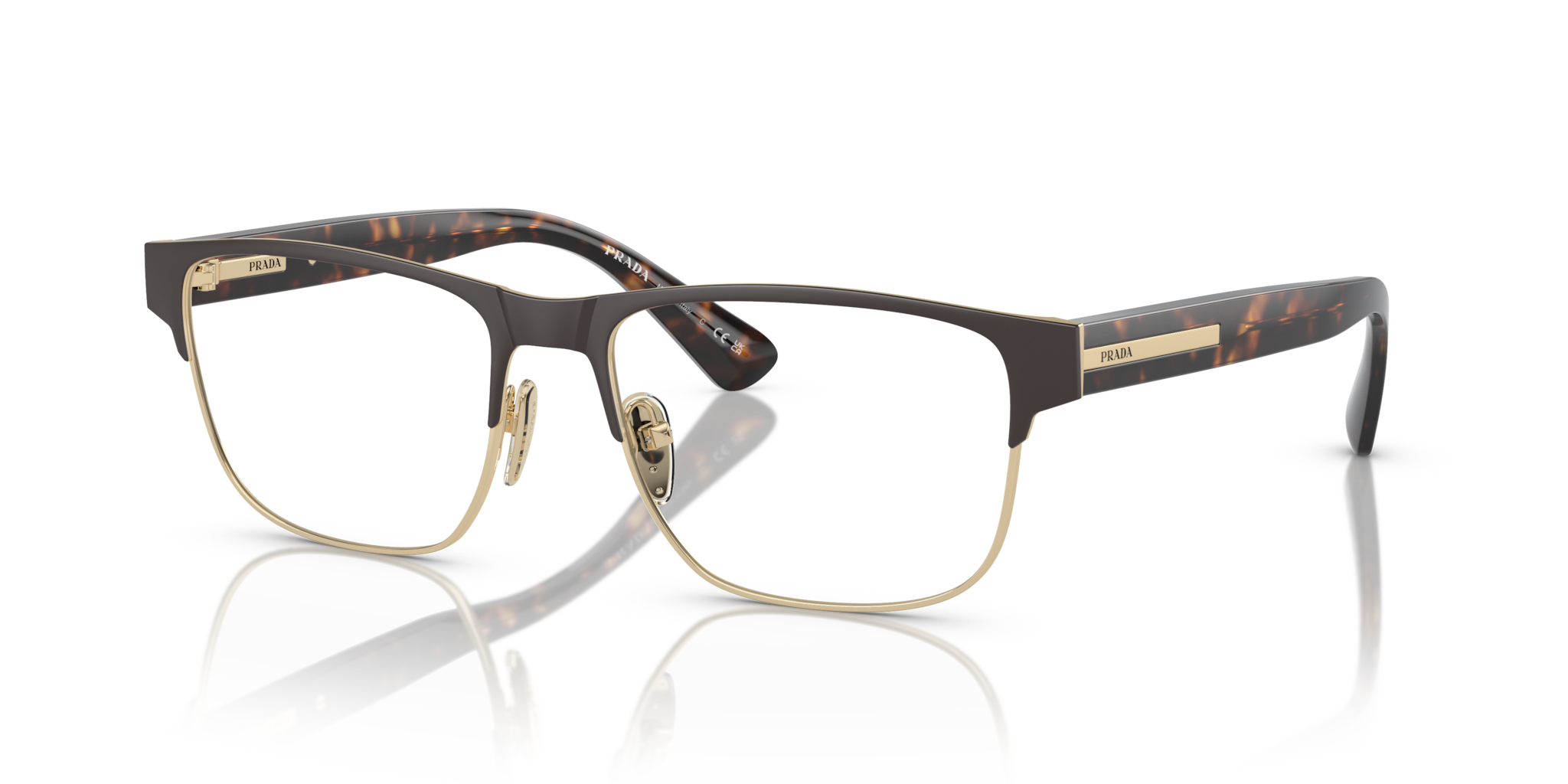 Occhiali da Vista Uomo Prada 0PR 57ZV Matte Brown